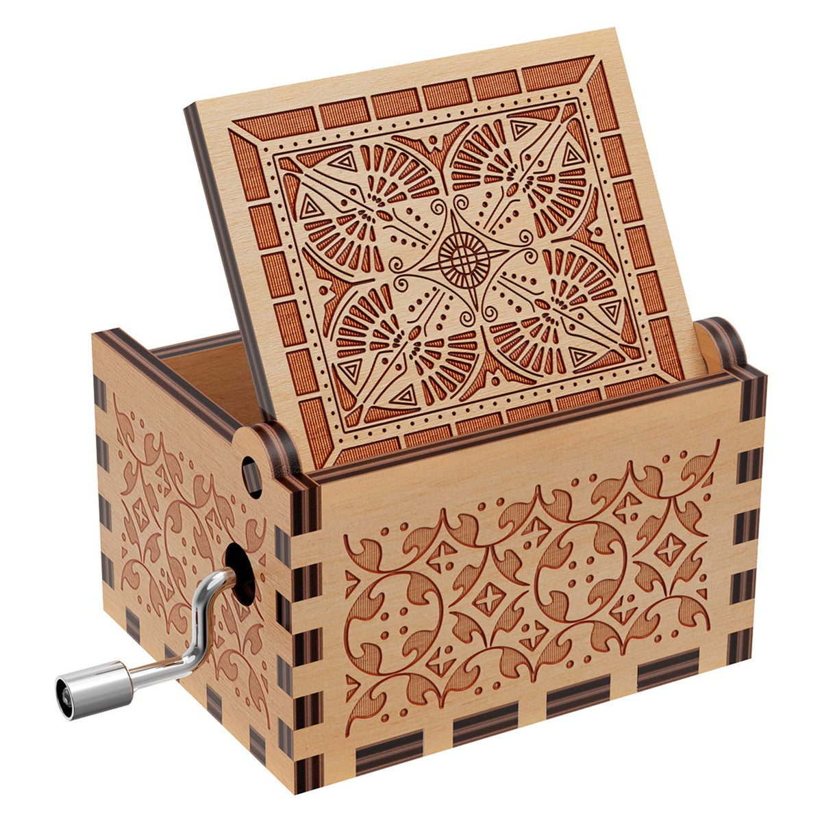 You are My Sunshine Wood Girlfriend Music Boxes,Laser Engraved Vintage Wooden Sunshine Musical Box Gifts for Birthday/Christmas/Valentine's Day-to Girlfriend