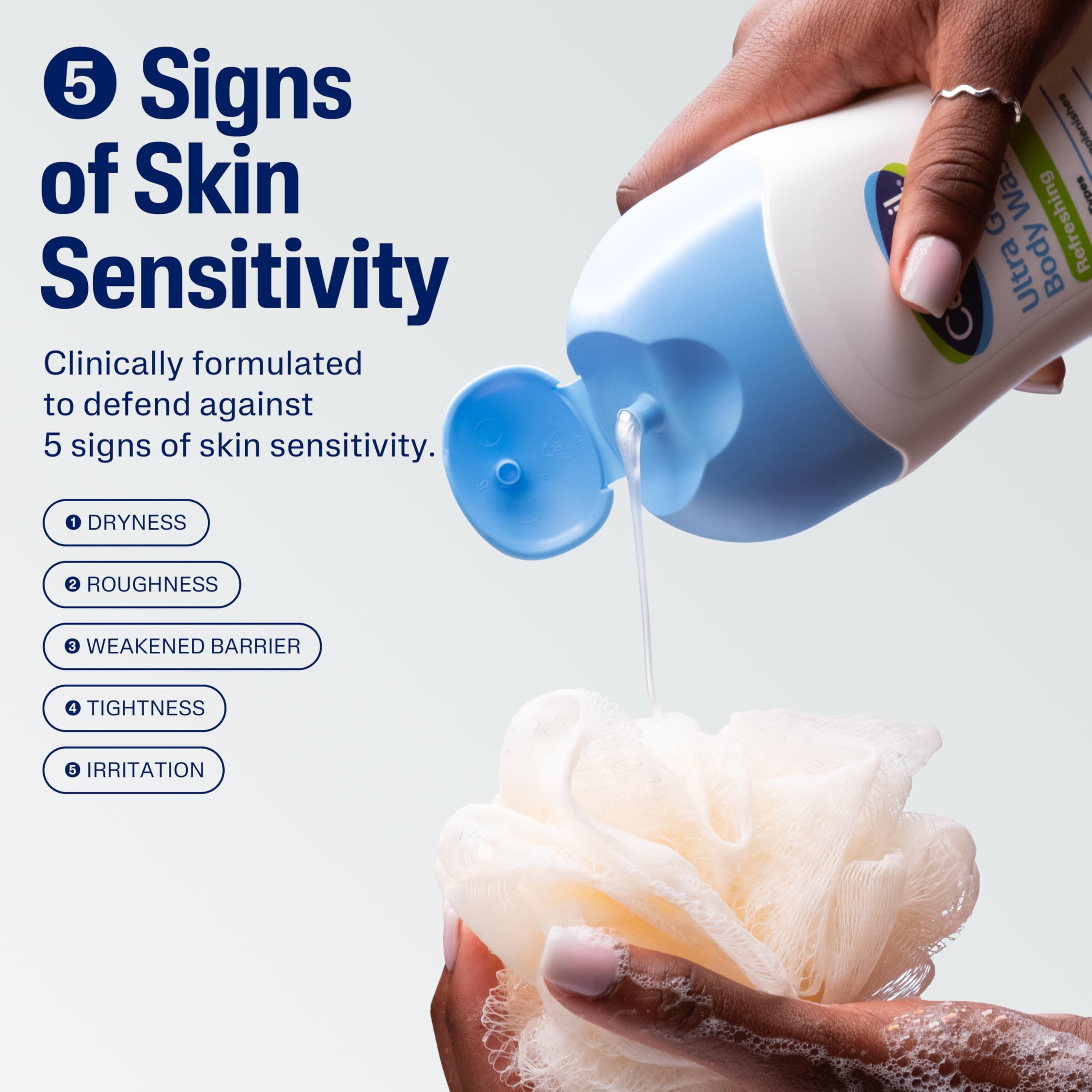 Cetaphil Ultra Gentle Refreshing Body Wash, Refreshing Scent For Dry to Normal, Sensitive Skin, 16.9oz Pack of 3, with Aloe Vera, Calendula, Vitamin B5, Hypoallergenic, Dermatologist Tested