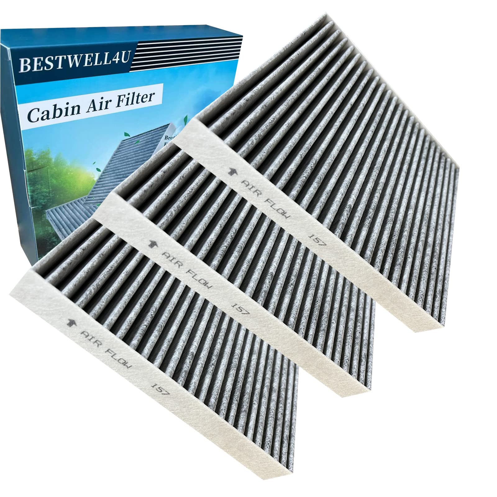 3 Pack Cabin Air Filter for Toyota/Lexus/Mazda,Replacement for 87139-0E040,87139-0E040,TK48-61-J6X