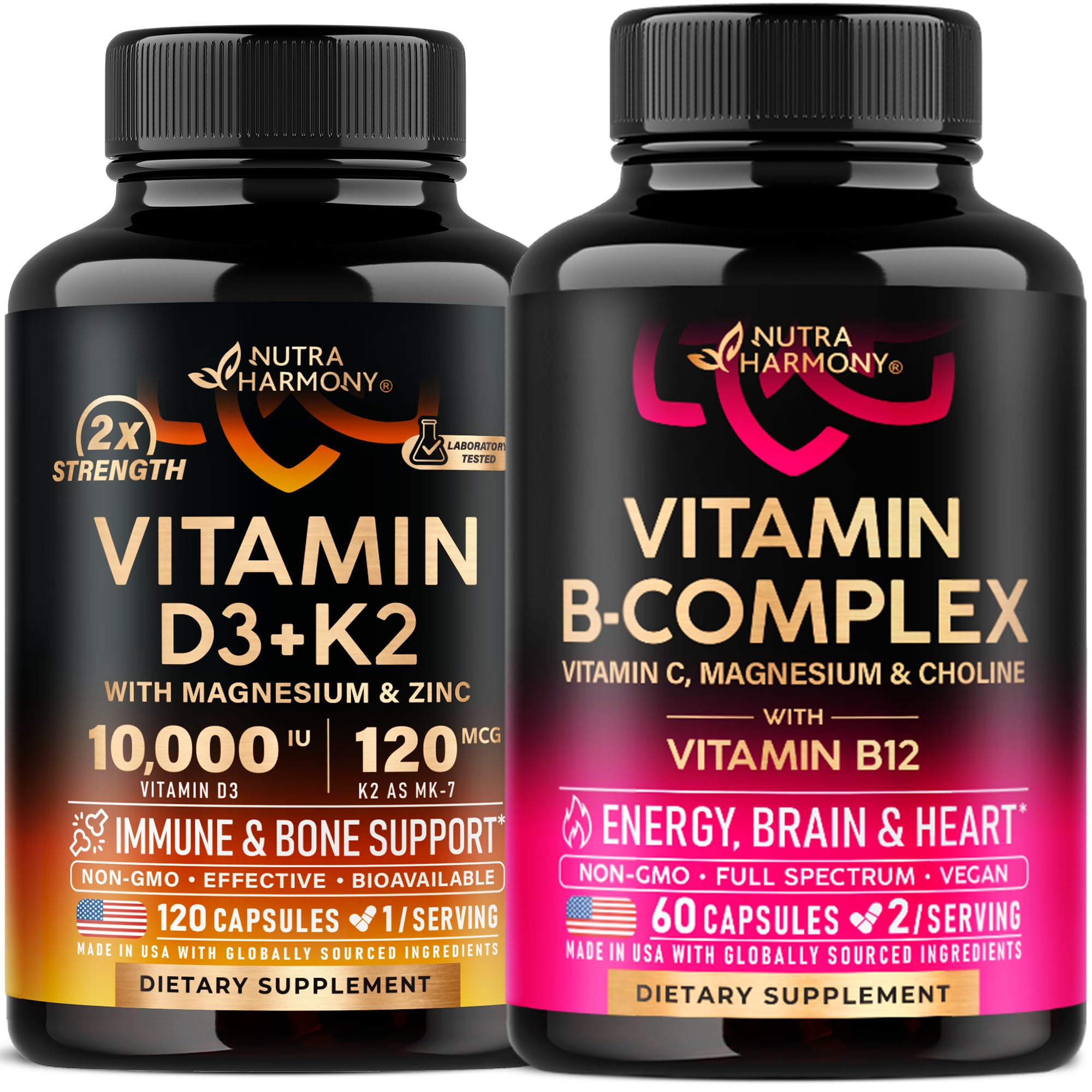 NUTRAHARMONY Vitamin B Complex & D3 K2 Capsules