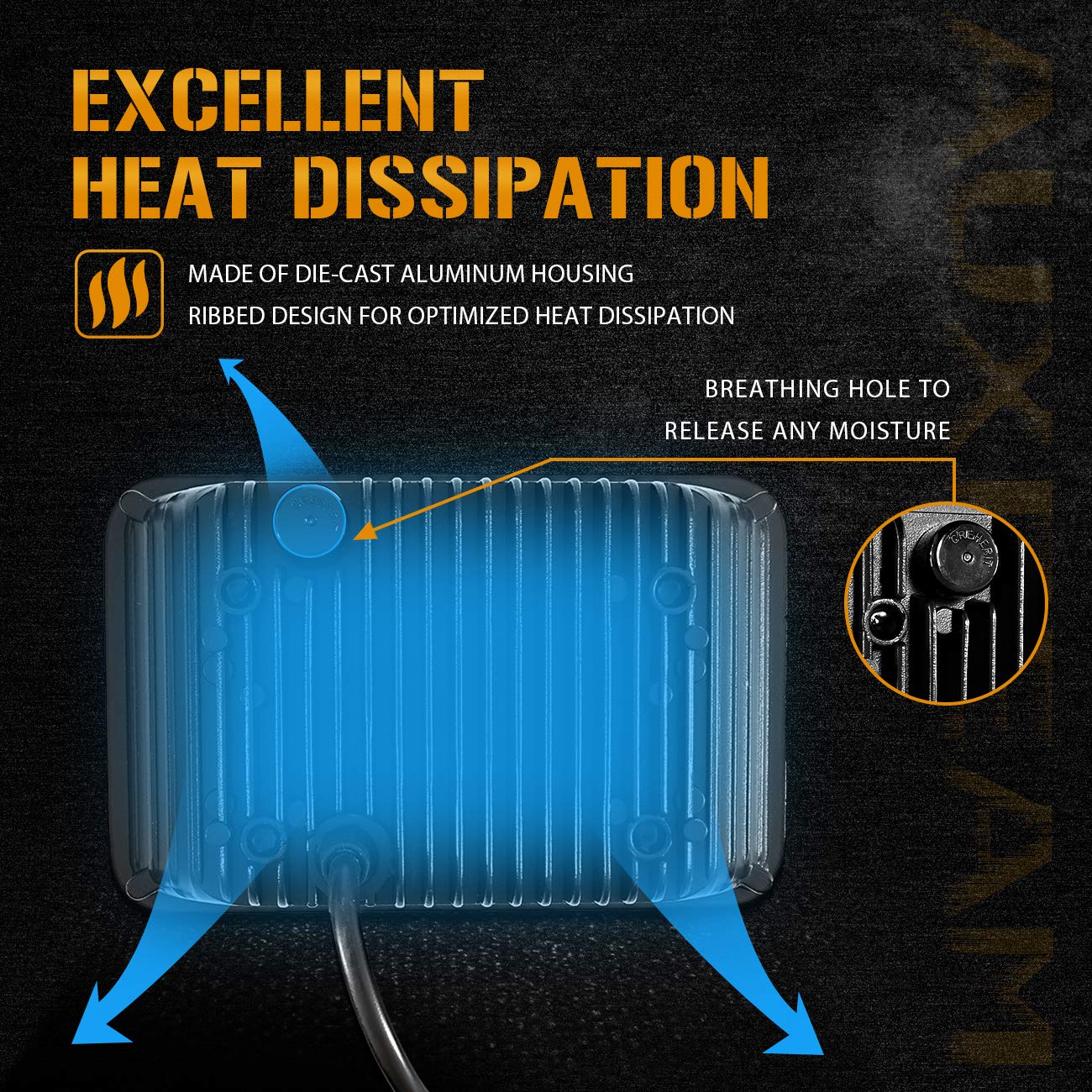 Auxbeam 4x6 LED Headlights, 4PCS 60W DOT Approved Rectangular H4651 H4652 H4656 H4666 H6545 Headlight Compatible with Kenworth Freightliner Peterbilt Ford Probe Oldsmobile Cutlass Trucks Black