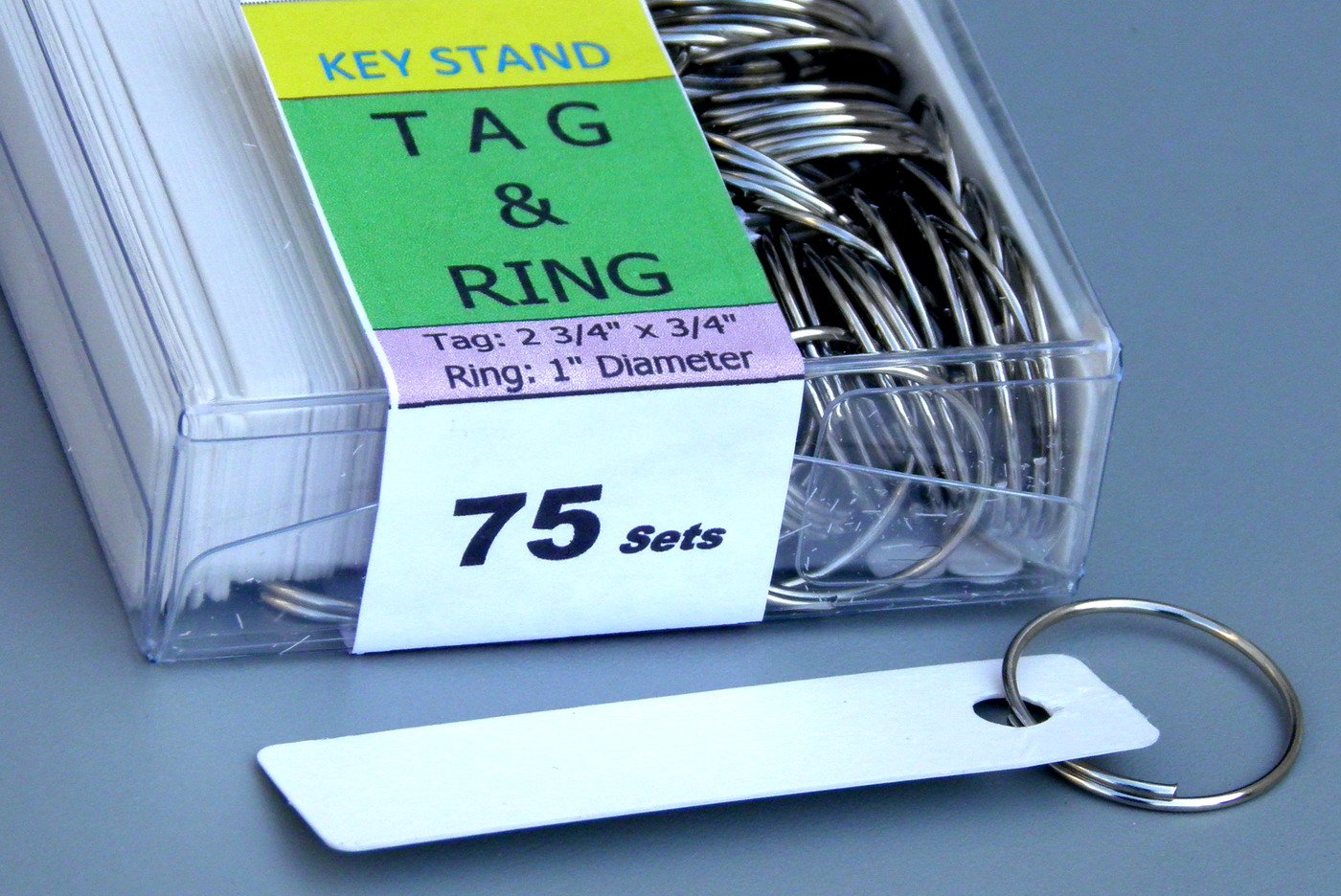 KEY RACK, KEY ORGANIZER, # 75MGN with 75 Bolted Metal Hooks & Nameplate for Dealerships/Realtors/Factories/Offices/Hospitals/Schools/Public Storage (FREE 75 Sets of Tag & Ring), D & M in the USA