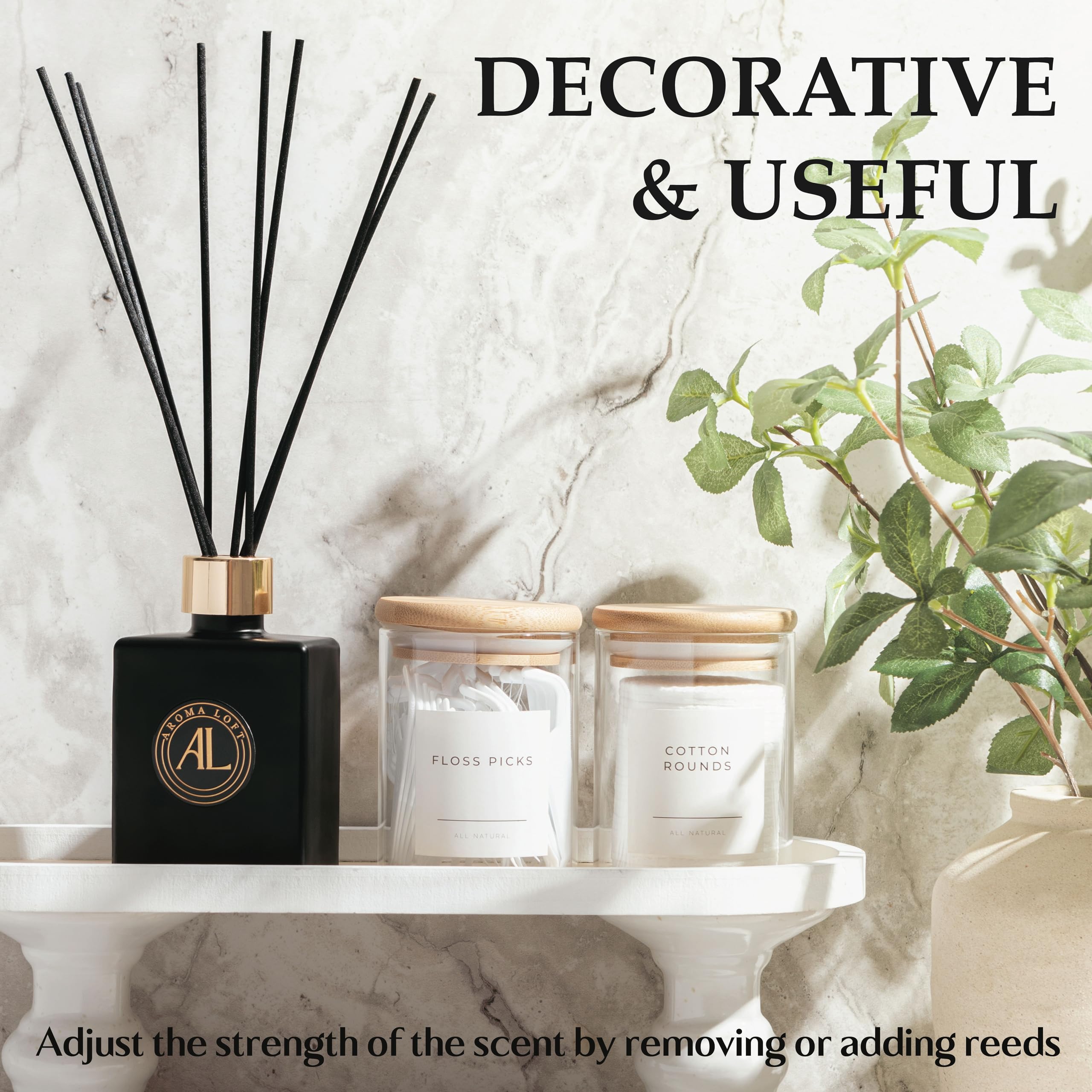 Reed Diffuser-Cashmere Vanilla Reed Diffusers for Home-5 oz.Oil Diffuser Sticks - Bathroom Diffuser Set-Scent Diffusers for Home- Oil Diffuser Reeds,-Scent Sticks in Oil-Office Smell Good Stuff