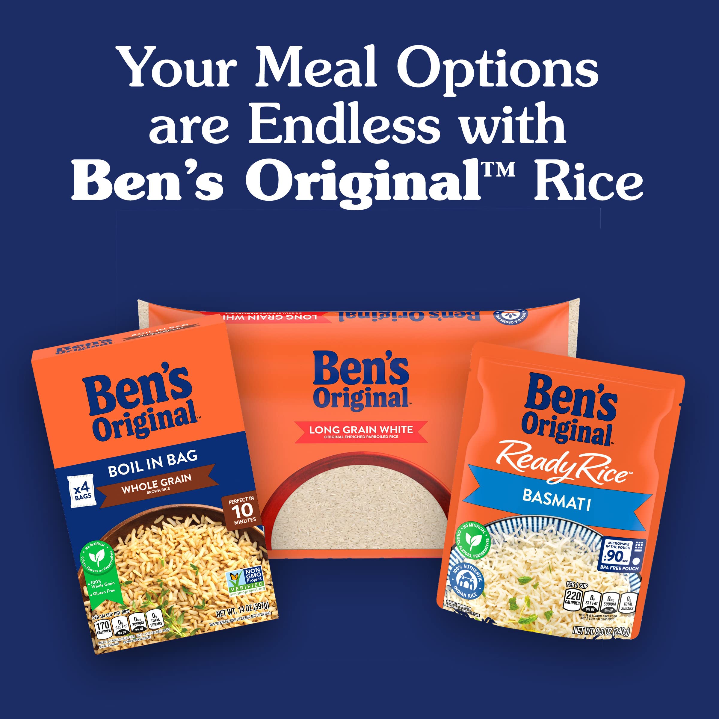 BEN'S ORIGINAL Long Grain Rice and Wild Rice, Fast Cook Rice, 6.2 OZ Box (Pack of 12)