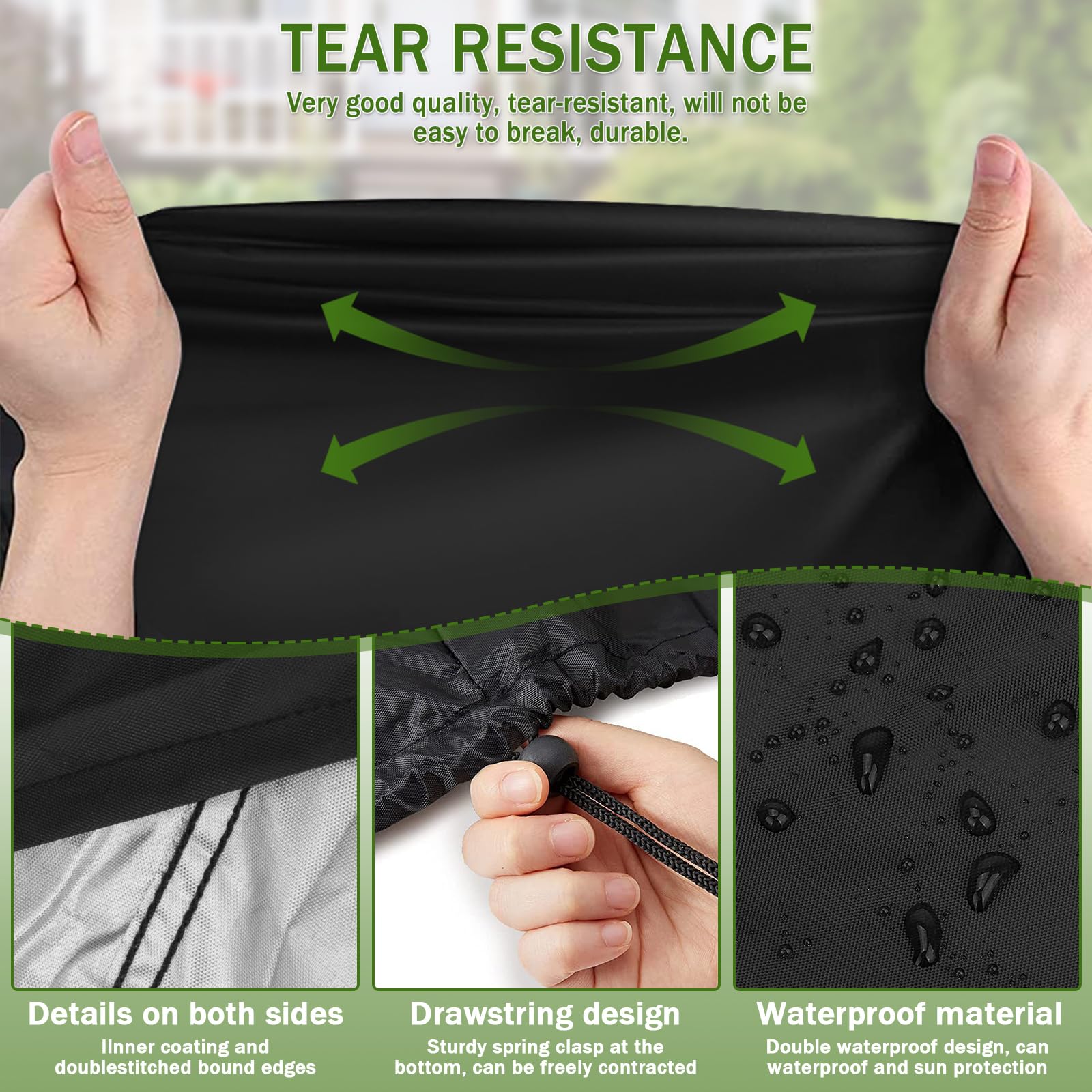 Outdoors Lawn Mower Cover-Heavy Duty 420d Polyester Oxford Waterproof,Uv Protection Universal Fit Lawnmower With Drawstring & Cover Storage Bag,Lawnmower Covers For Dust,Wind,Snow,Outdoor