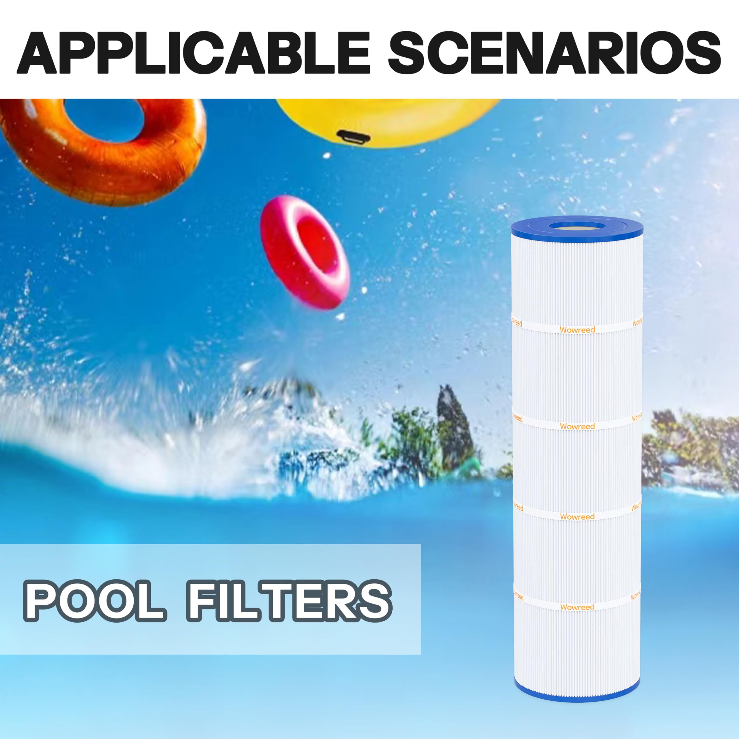 Wowreed Pool Filter Compatible with CCP420, Clean and Clear Plus 420, C-7471, FC-6470, R173576,178584, 4 Pack
