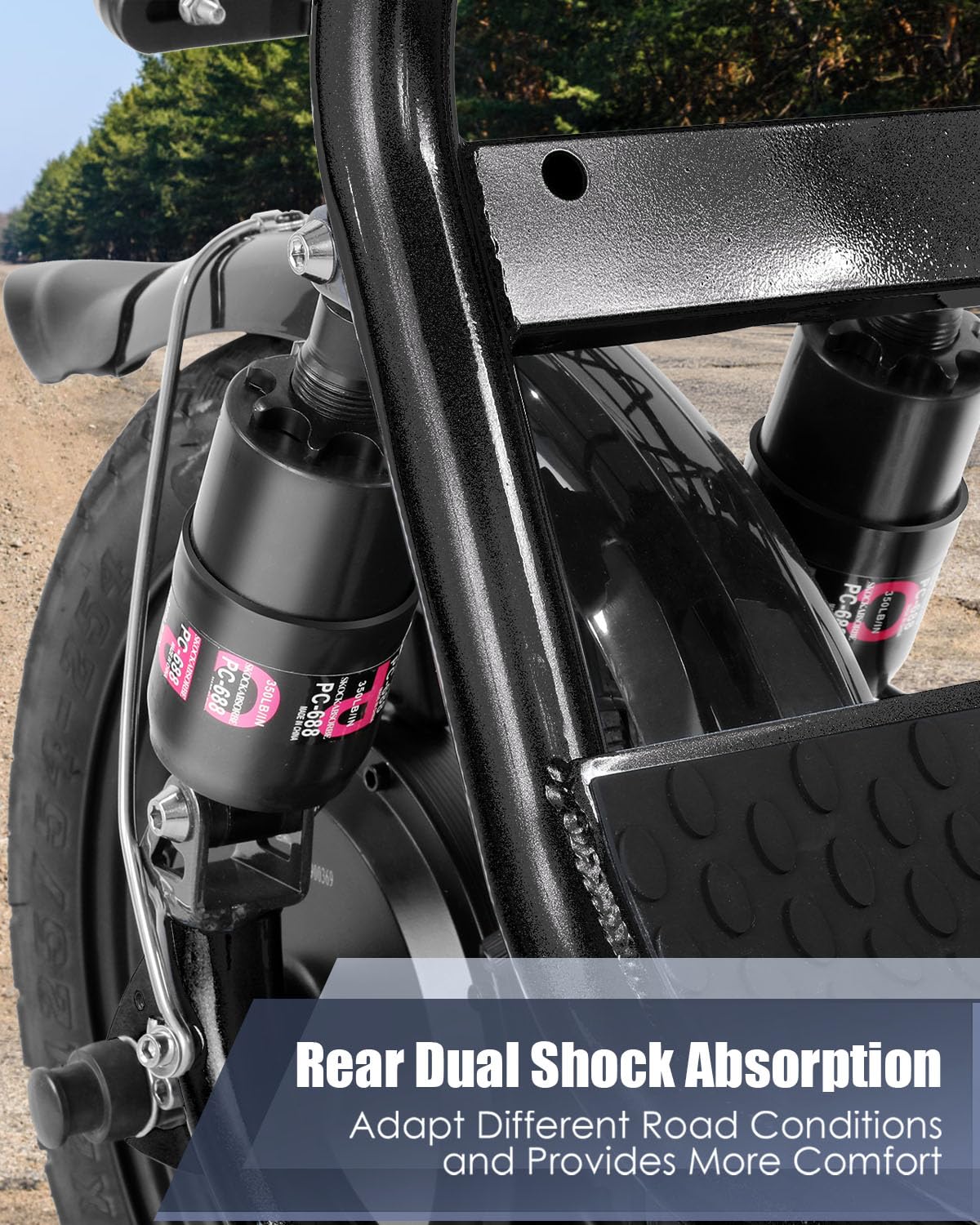 Caroma Electric Scooter with Seat, 500W/819W/870W Peak Motor, 15/25/30 Miles Range, 20Mph Top Speed, Foldable Electric Scooter for Adults, 14" BigTire E Scooter for Commuting with Shock Absorbing