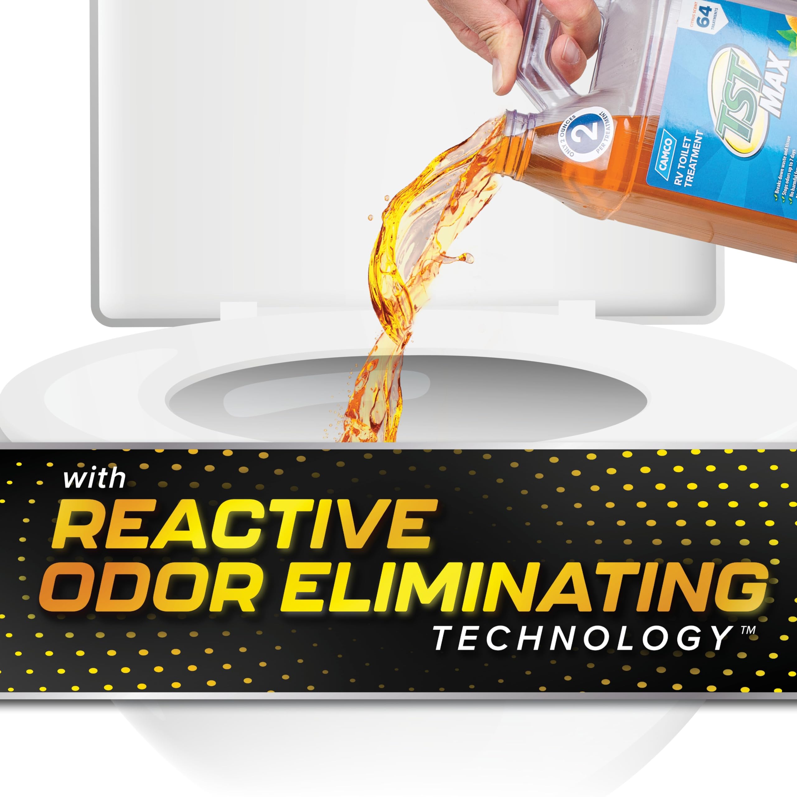 Camco TST MAX Camper/RV Toilet Treatment 1-Gallon - Control Unwanted RV Sewer Odors & Break Down Waste and RV Toilet Paper - Biodegradable Septic Safe Formula - Orange Scent (41173)