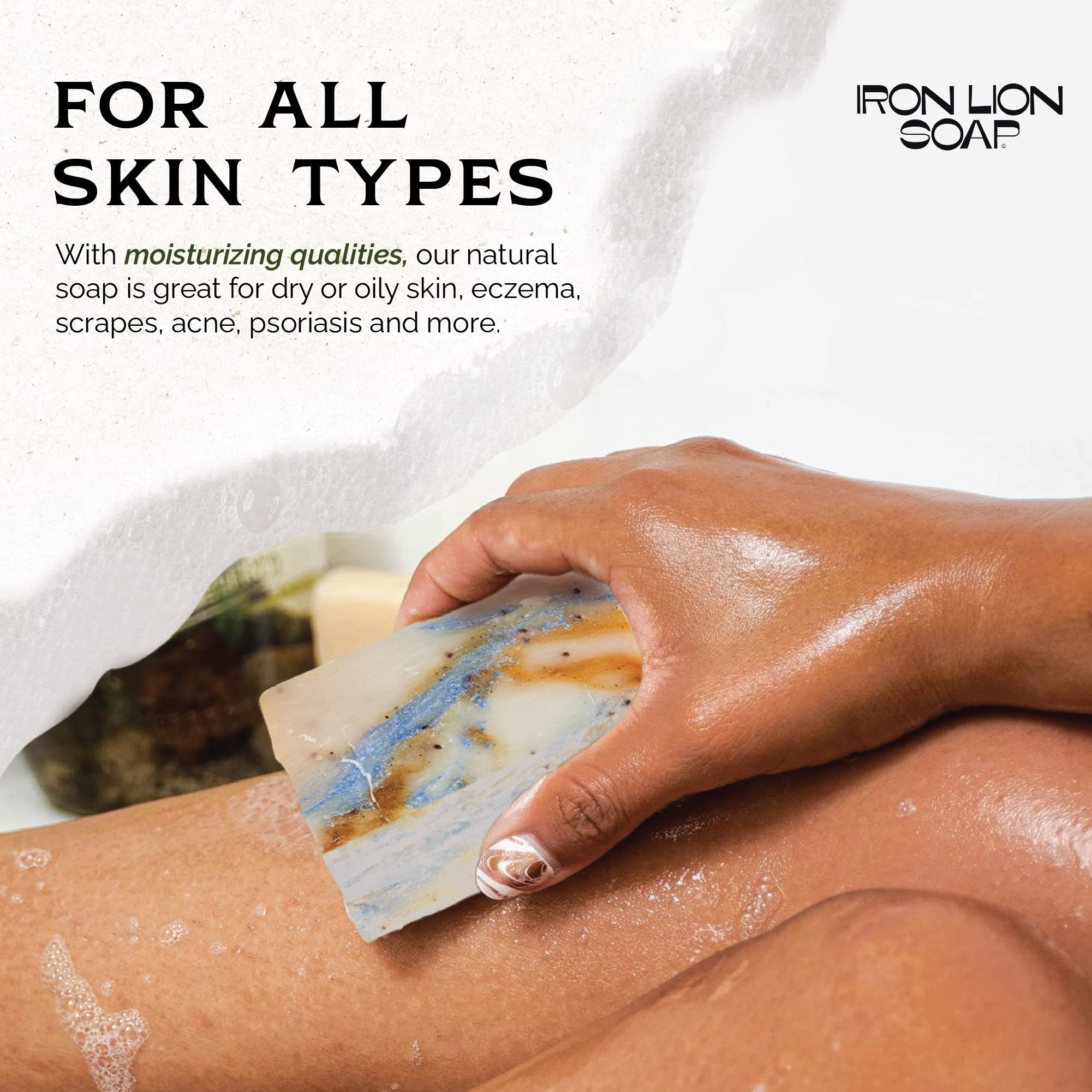 Iron Lion Soap - Fruit Farts Organic Soap Bar - Made in USA - Plant Based, Vegan, Cold Process Handmade Soap - Moisturizing Bath Soaps for All Skin Types - (3 Pack)