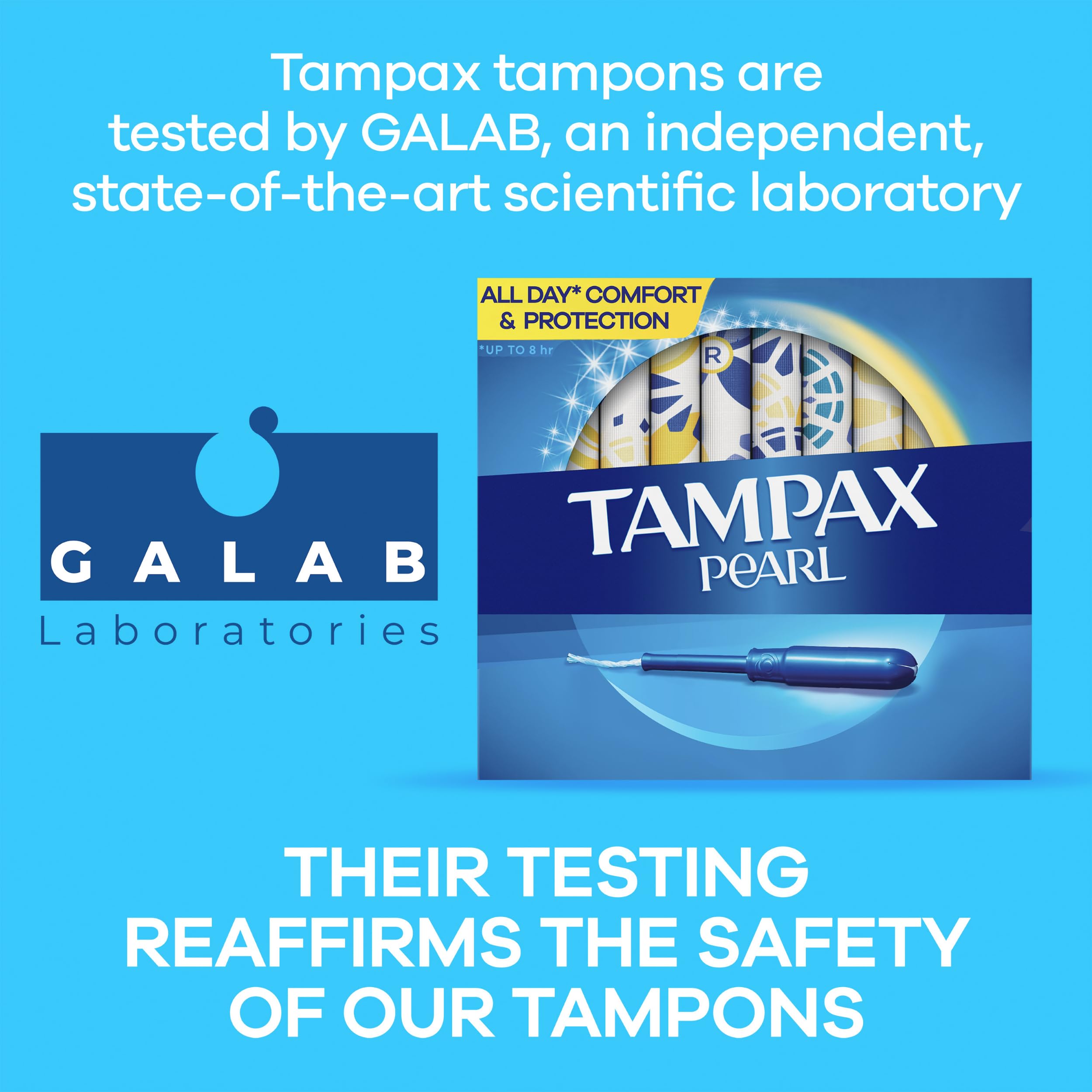 Tampax Pearl Tampons Trio Pack, with LeakGuard Braid, Regular/Super/Super Plus Absorbency, Unscented, 47 Count