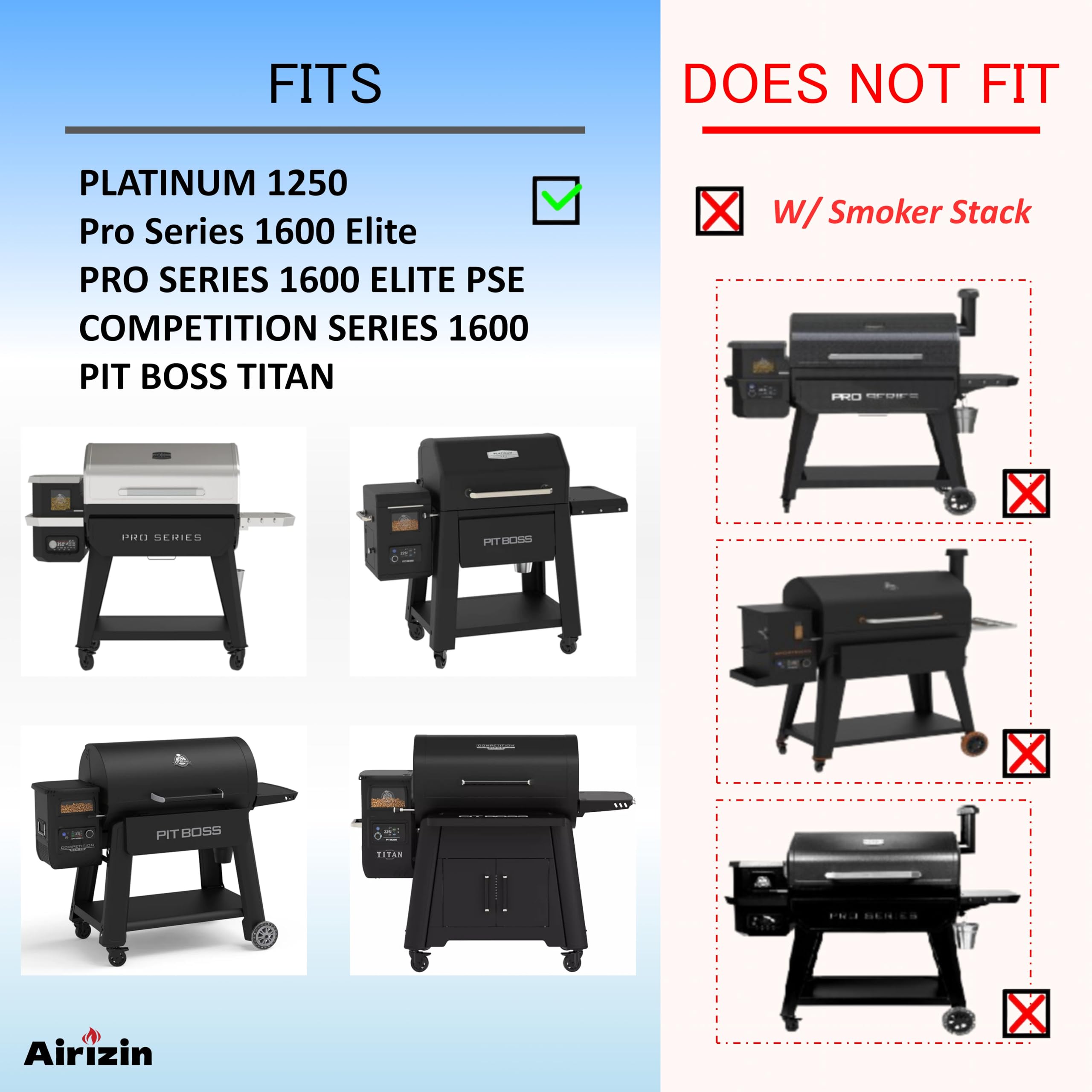 Premium Gas Grill Cover Replacement for Cuisinart Woodcreek 4-in-1 Pellet Grill. Also for Pit Boss Pro Series 1600 Elite & Competition Series 1600 & Titan Wood Pellet Grill Accessories Cover