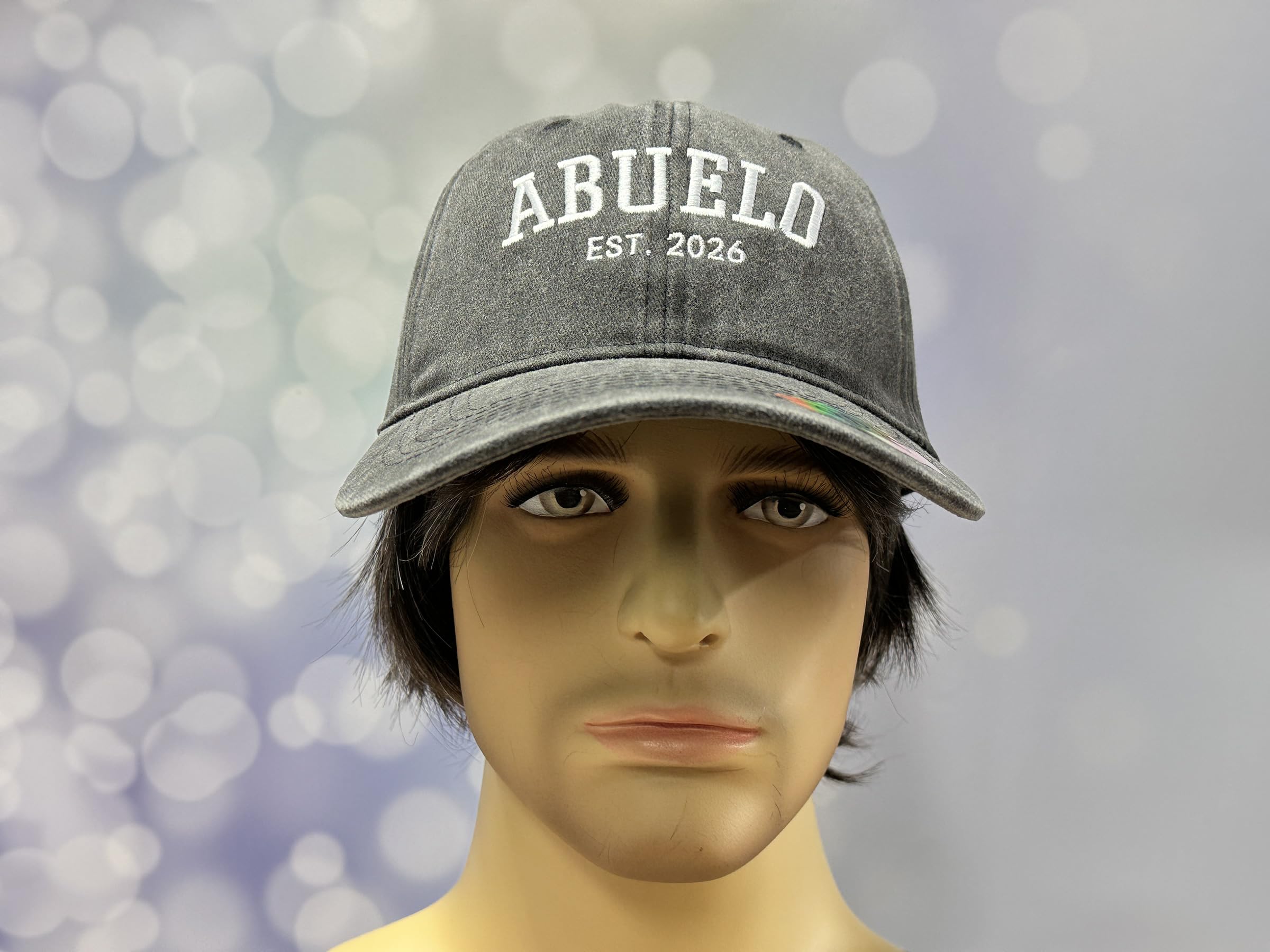 GDIQ Abuelo Established 2026 Hat, Gifts for New First Time Grandpa Grandfather Papa, Embroidered Washed Cotton Baseball Cap for Men