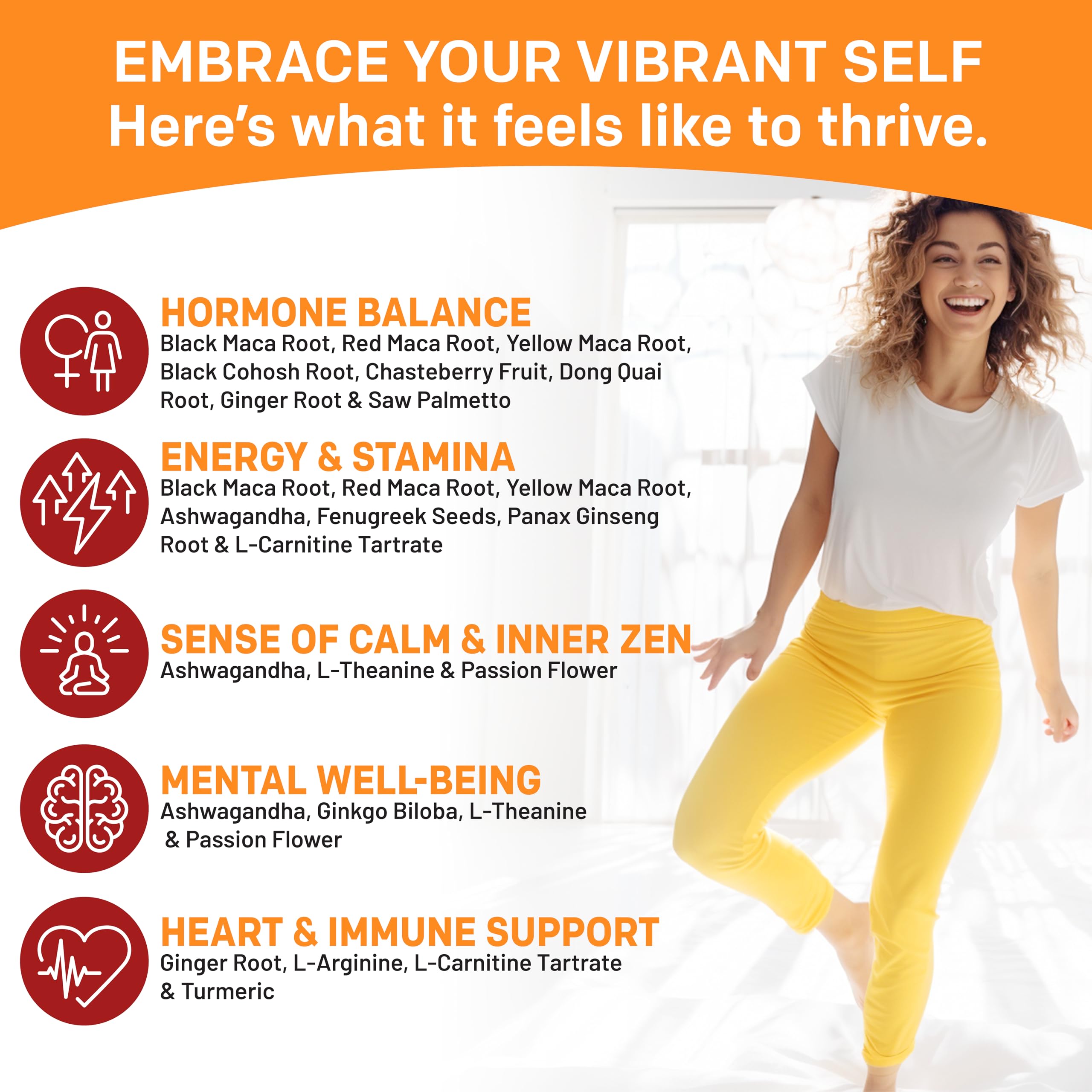 19-in-1 Peruvian Maca Root Capsules - 9125 mg Ashwagandha Supplements with Maca Fenugreek & Ginseng (120 Capsules), Pack of 2