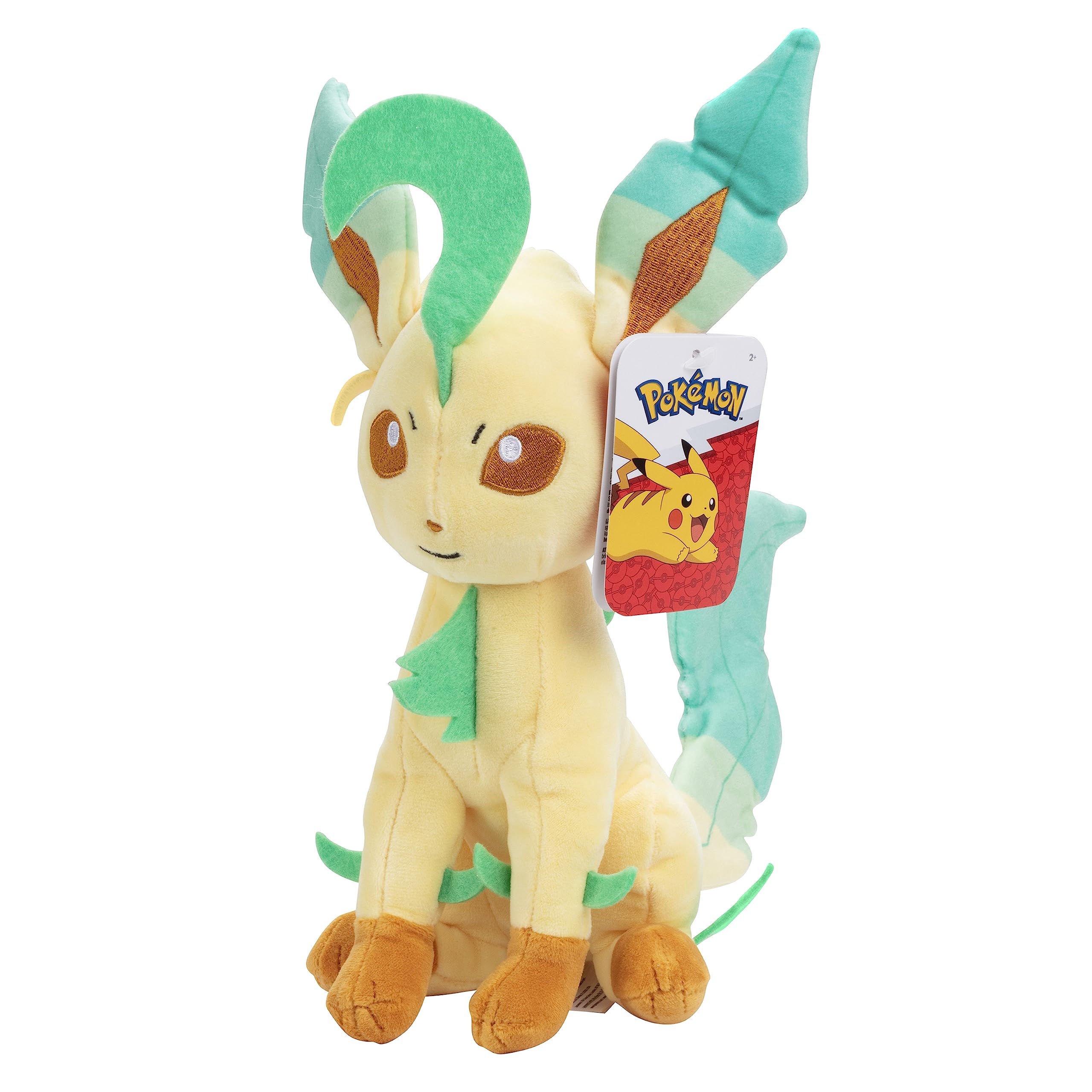 Pokémon 8" Leafeon Plush - Officially Licensed - Eevee Evolution Figure - Authentic Soft Stuffed Animal Toy - Holiday Christmas Stocking Stuffer Gift for Kids, Boys, Girls - 2+