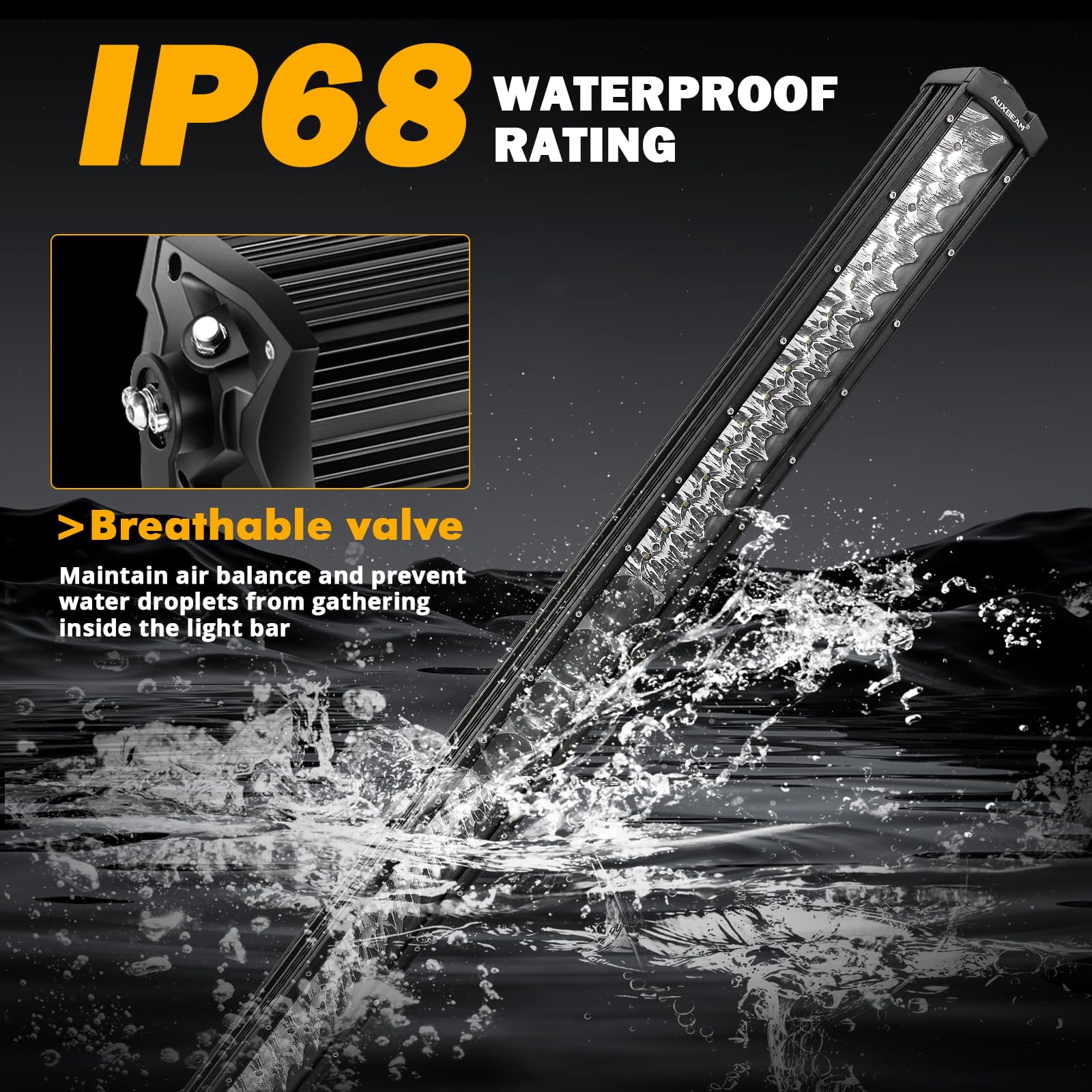 Auxbeam 42 Inch 360W LED Light Bar, 5D Pro Series Dual Row Spot Flood Combo Off Road Lights, 44000LM Driving Off Road Lights with 10FT Wiring Harness Kit for Jeep SUV UTV ATV Pickup Truck