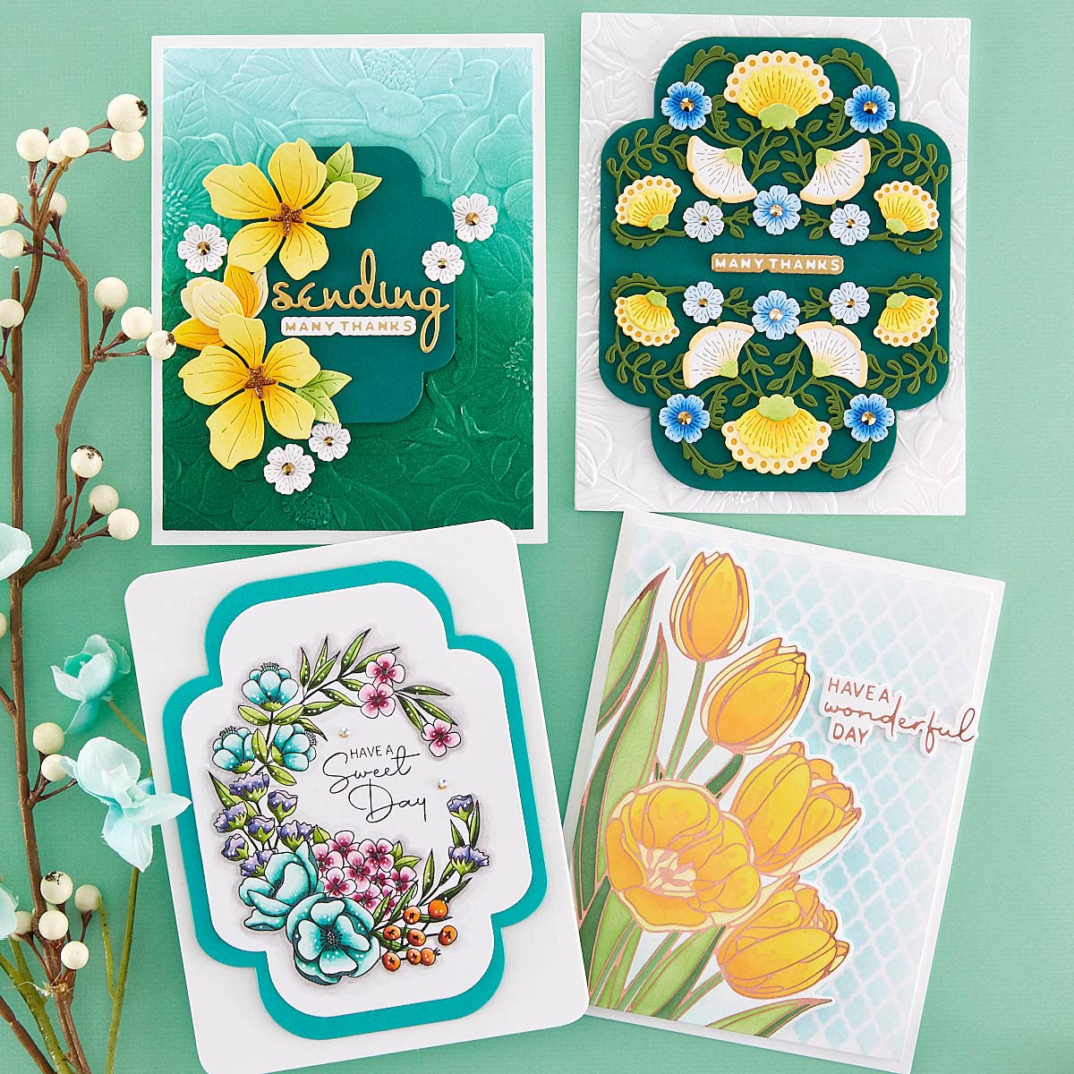 Spellbinders Four Petal Bloom Reflection Etched Dies, Metal