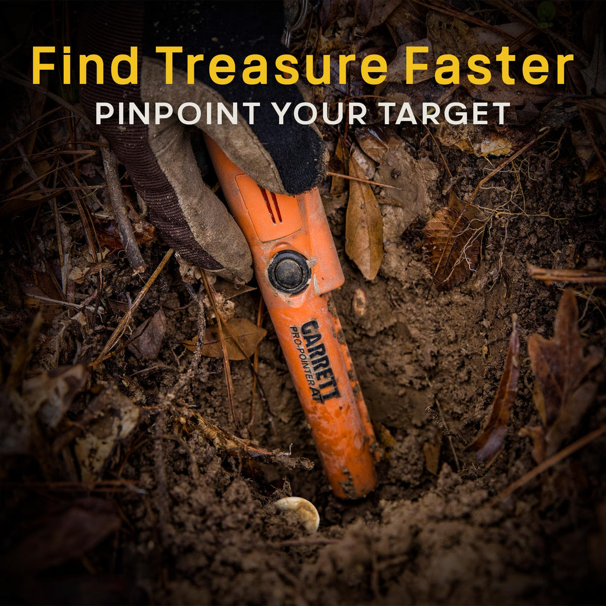 Garrett Pro-Pointer at Waterproof Metal Detector Pinpointer – 20ft Submersible, 3 Sensitivity Levels, Fast Retune, Lost Alarm, Includes Camo Finds Pouch & Holster