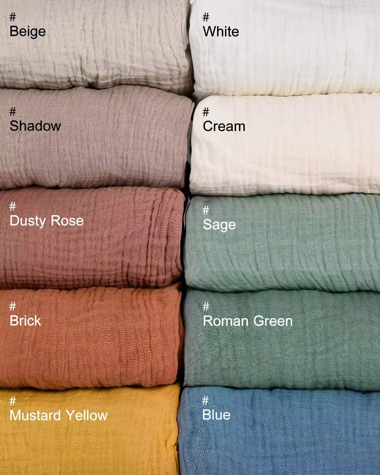 meowcards Muslin Swaddle Blankets for Baby, Unisex Boys Girls Essentials Large 47 x 47 inches Boho Style Receiving Blankets Newborn Registry Must Haves Perfect (Mustard Yellow, Simple)