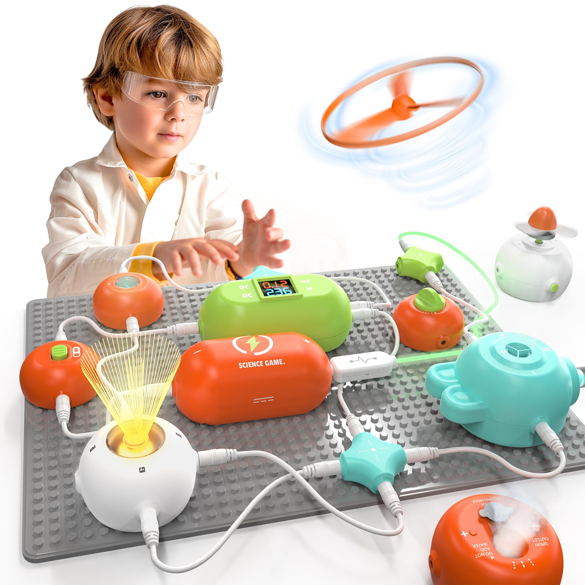 SMILESSKIDDO Science Kits for Kids - STEM Kits for Kids, Electronics Exploration Kit, Over 400 Projects, 35 Circuit Parts, STEM Educational Toy Gifts for Kids Boys Girls Ages 3 4 5 6 7 8 9 10 11 12