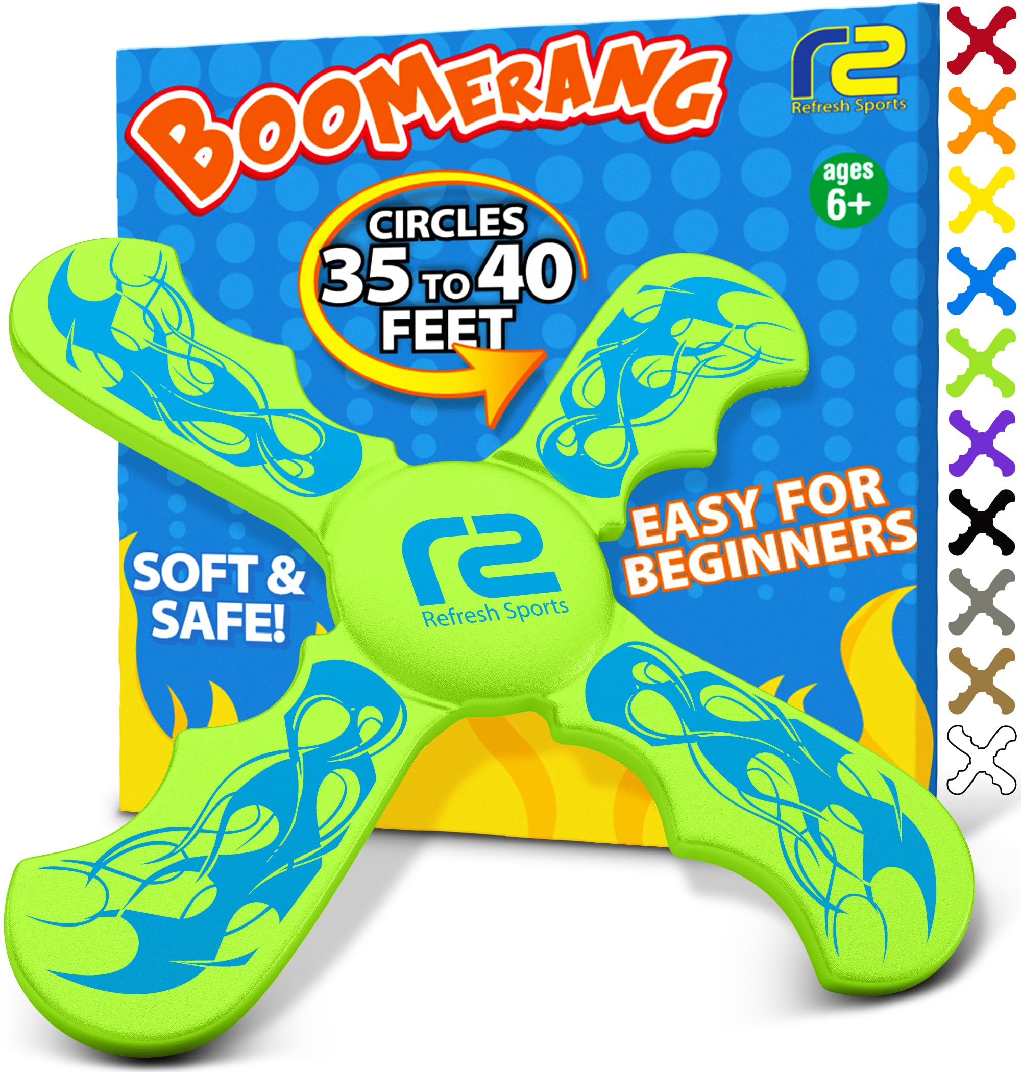 Boomerangs for Kids: Best Soft Flying Toy - Ideal Gifts For Boys & Girls All Ages - Outdoor Flying Disc & Beach Frisbbee for Kids - Fun Stocking Stuffers For Kids - Boys Toys Age 8-10 Year Old & Up