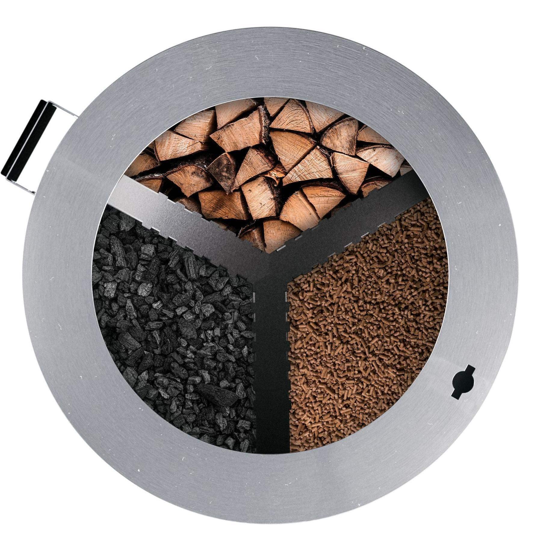 Breeo Smokeless Fire Pit (Y Series - Stainless Steel) | 21 inch Portable Smokeless Firepit for Outside | 31 Pounds | Ideal for Families Compatible with Wide Range of Breeo Accessories