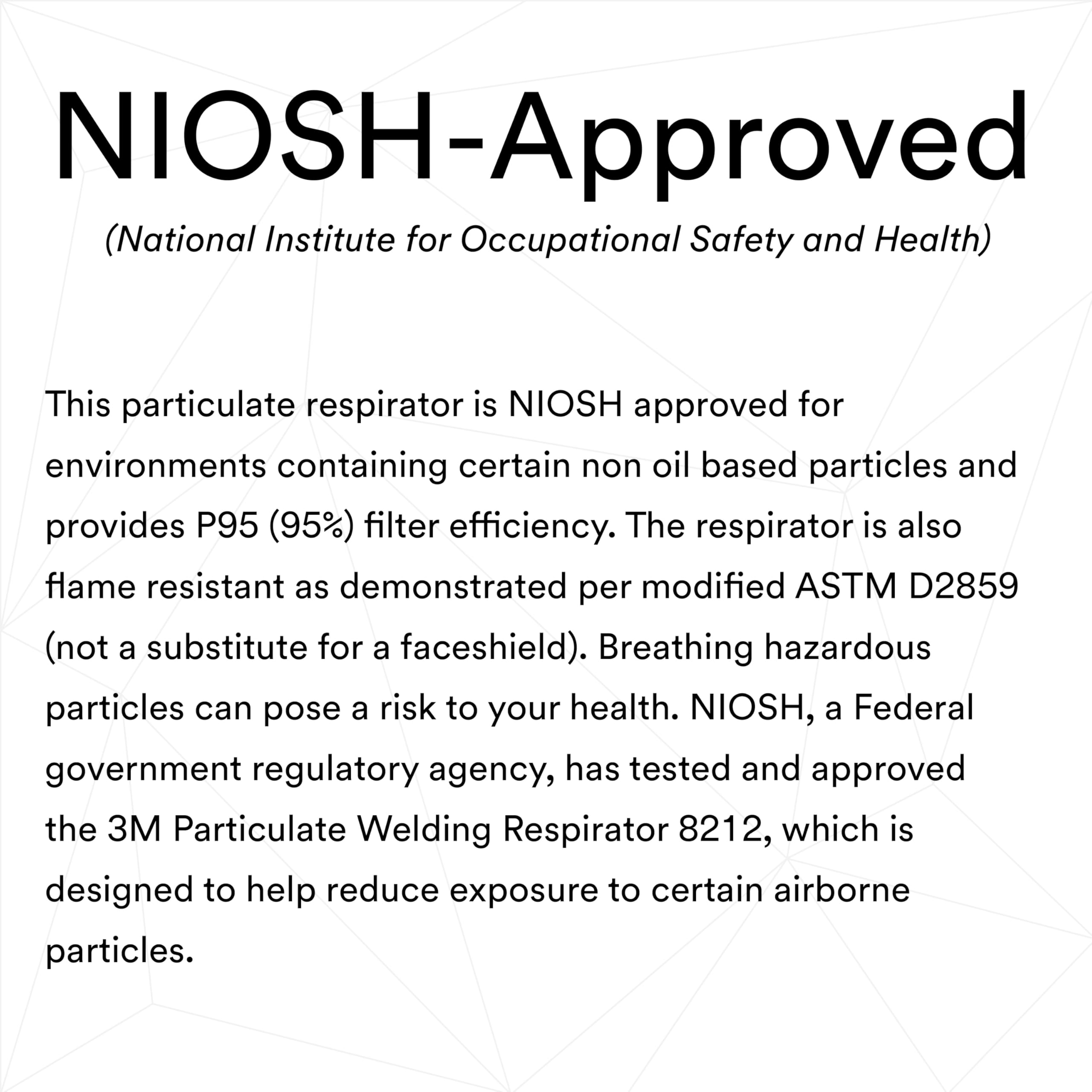 3M Particulate Welding Respirator 8212, N95 with Face Seal, NIOSH APPROVED, Pack of 10, Exhalation Valve, Adjustable Noseclip