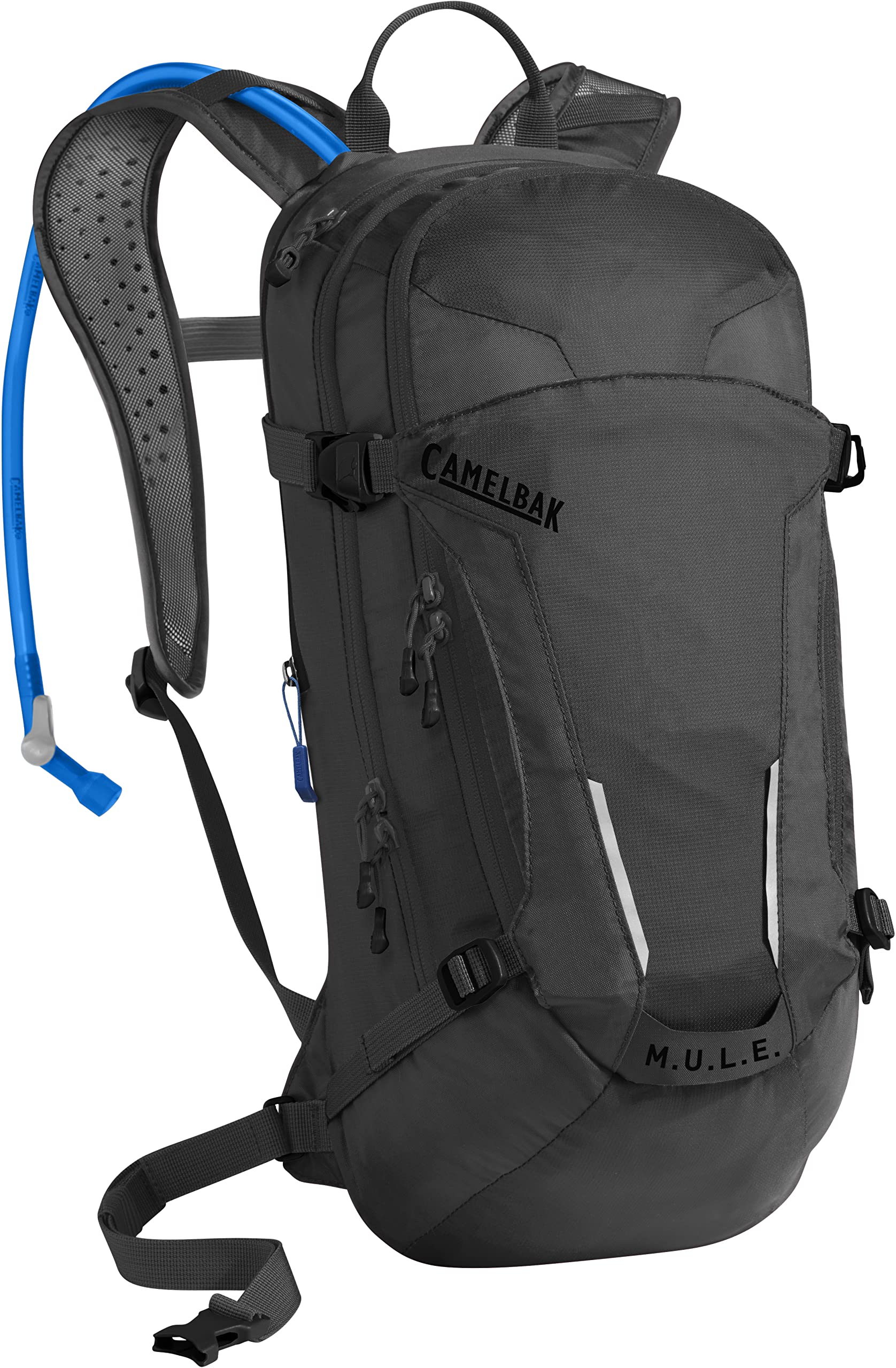 CamelBak M.U.L.E. Mountain Biking Hydration Backpack - Easy Refilling Hydration Backpack - Magnetic Tube Trap - 100oz., Black