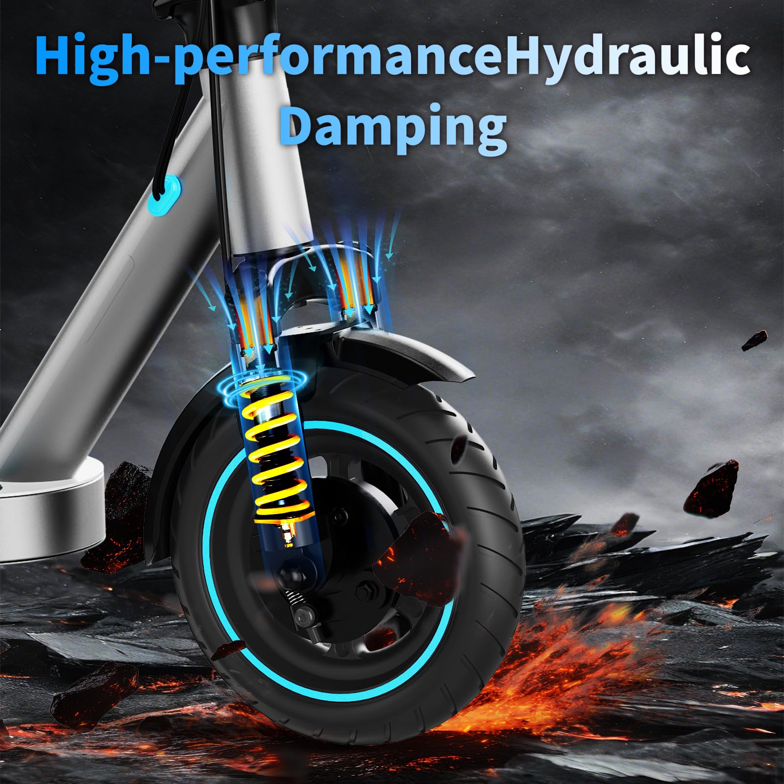 QnQ Electric Scooter, Powerful 500W/1000W Dual Motors, Max20/28/35Miles Long Range, Top Speed 19MPH, 8.5" Tires, E-Scooter for Adults and Teens