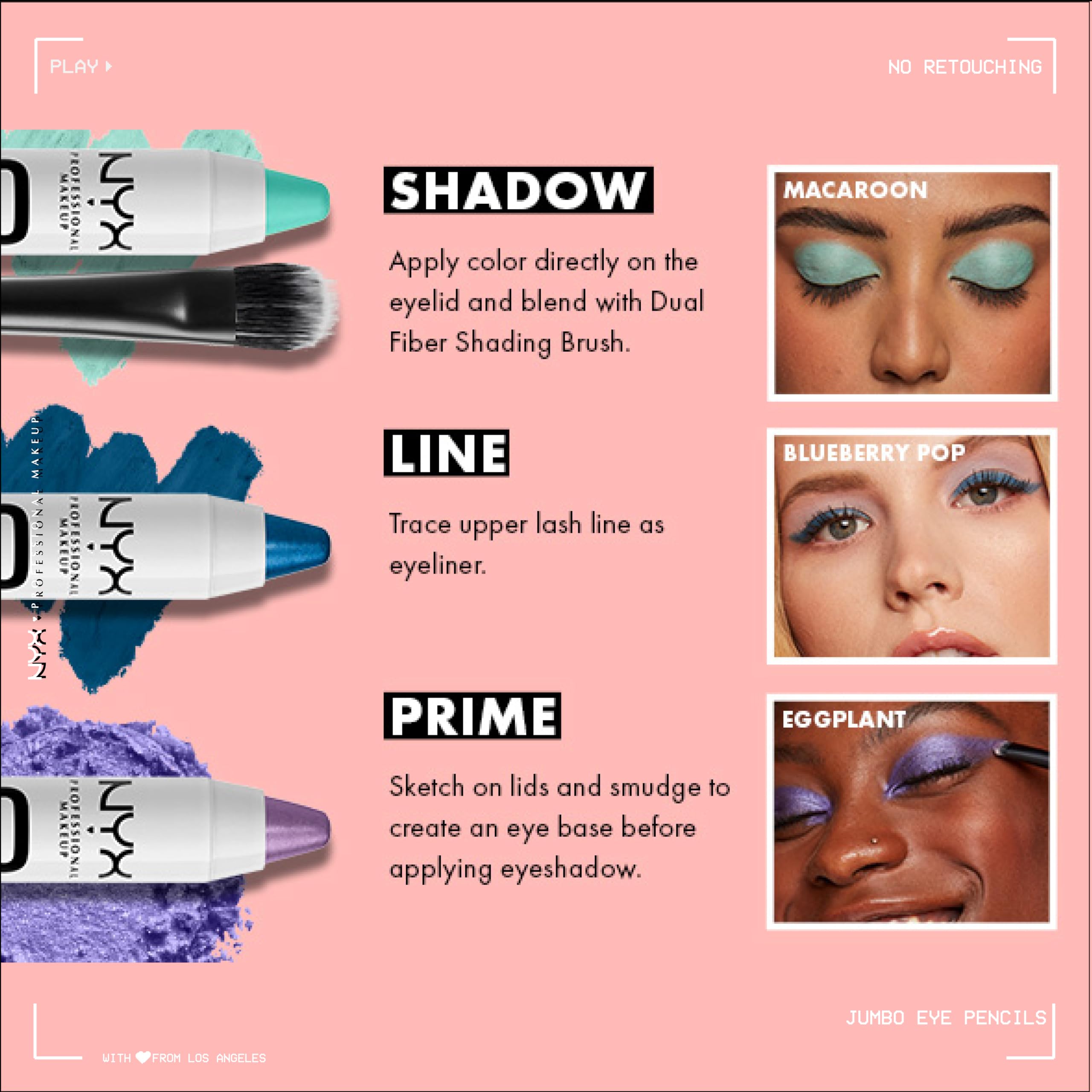 NYX PROFESSIONAL MAKEUP Jumbo Eye Pencil, Blendable Eyeshadow Stick & Eyeliner Pencil - Cottage Cheese (Silver)