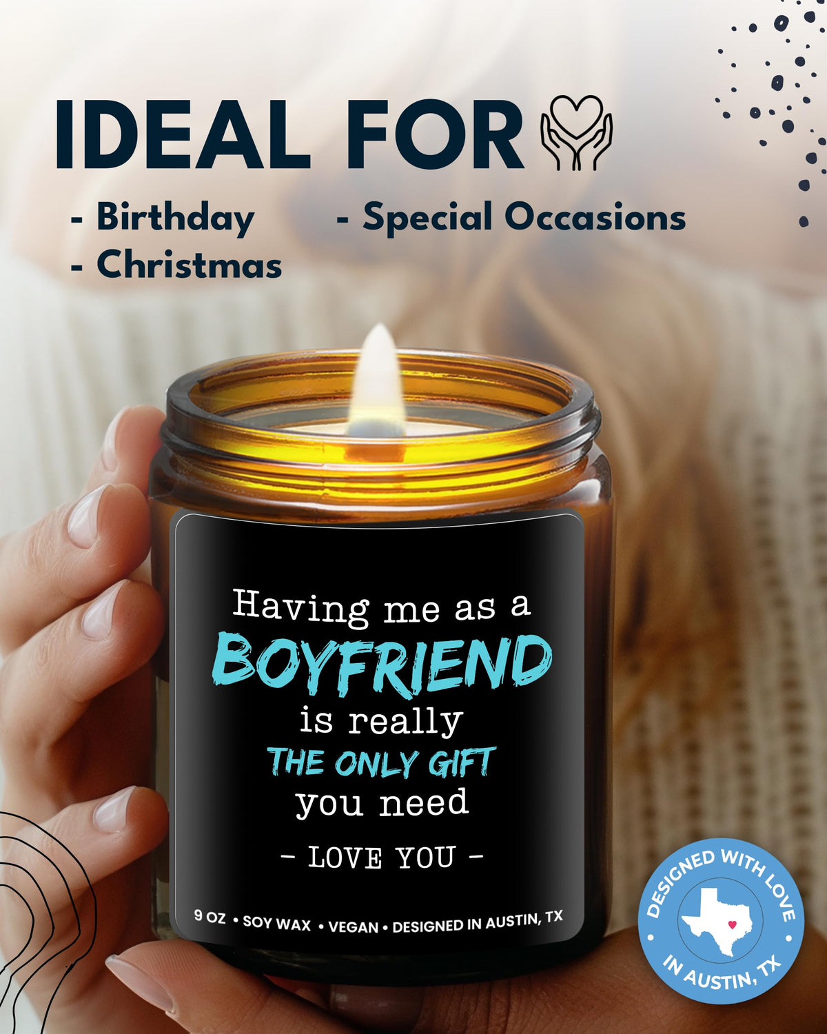 Girlfriend Candle, Funny Gift for Girlfriend from Boyfriend, Best Gifts for Girlfriend Birthday Gifts, Anniversary & Birthday Gifts for Girlfriend Gift Ideas, Best Birthday Gift for Girlfriend Gifts