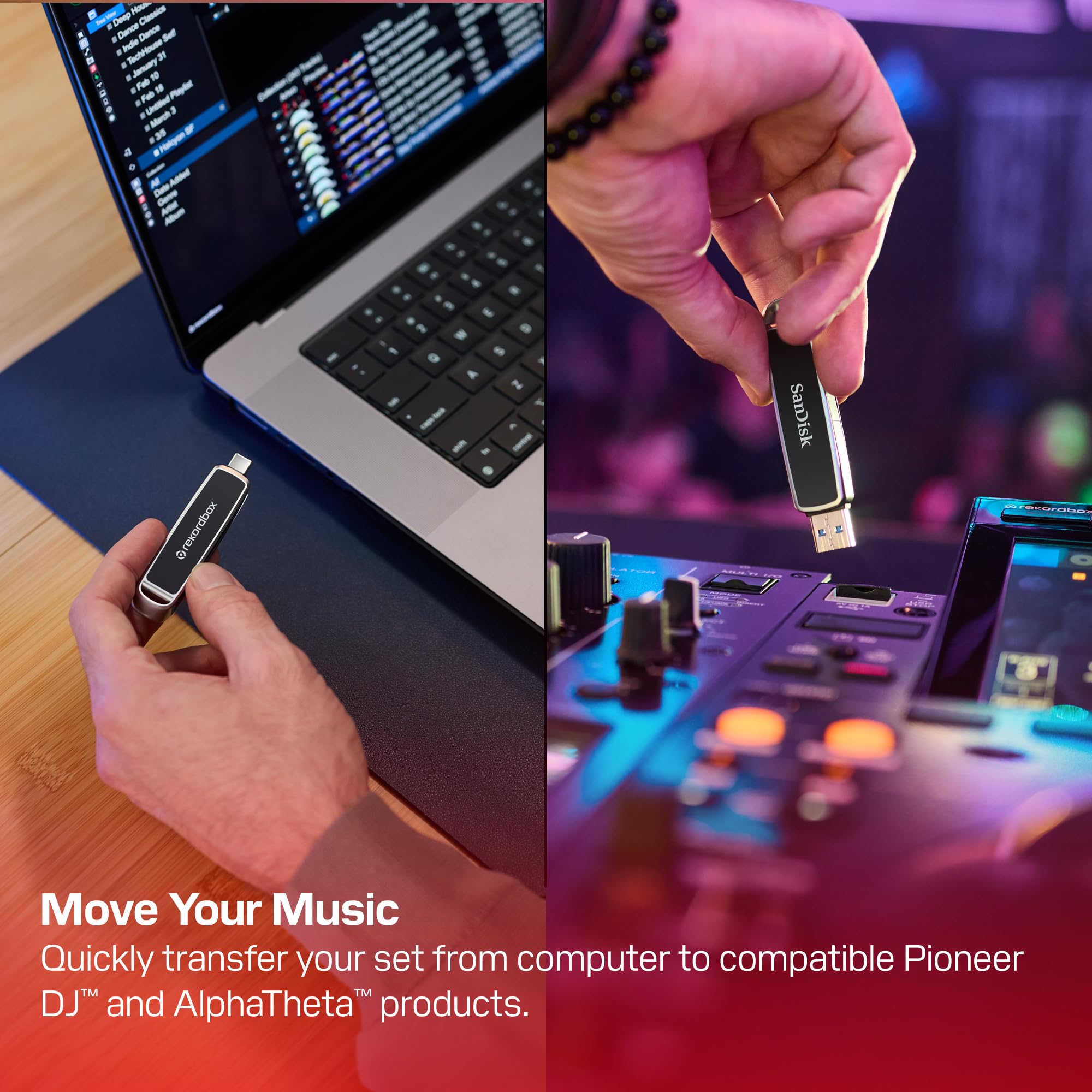 SANDISK 512GB DJ Flash Drive - Up to 1,000 MB/s Read Speed and 900 MB/s Write Speed, High-Performance, Dual Connector USB Type-C and USB Type-A Flash Drive - SDDDE1-512G-GR46
