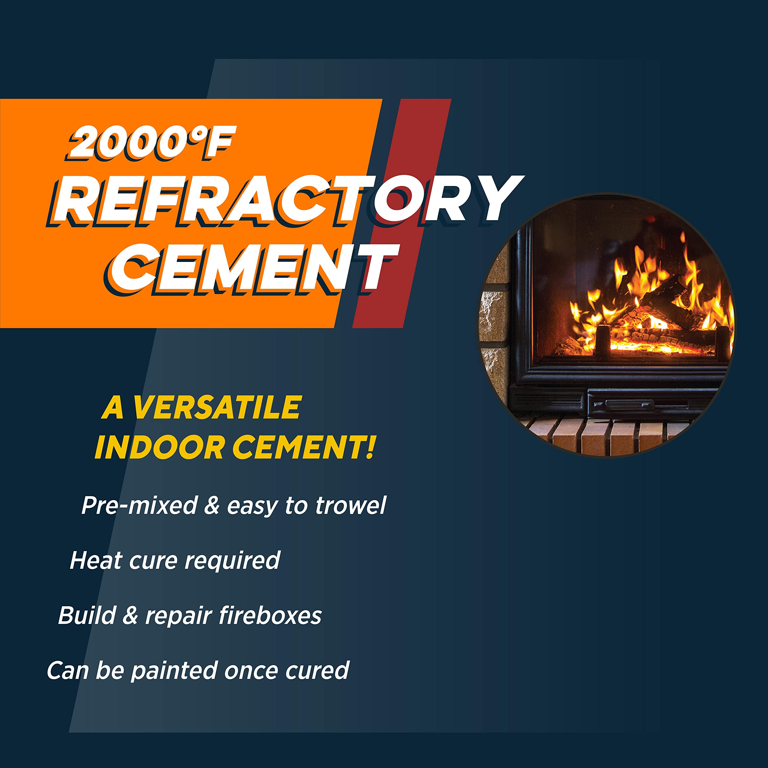 Rutland Products, 64 Fl Oz Rutland 610 Refractory Cement, Buff