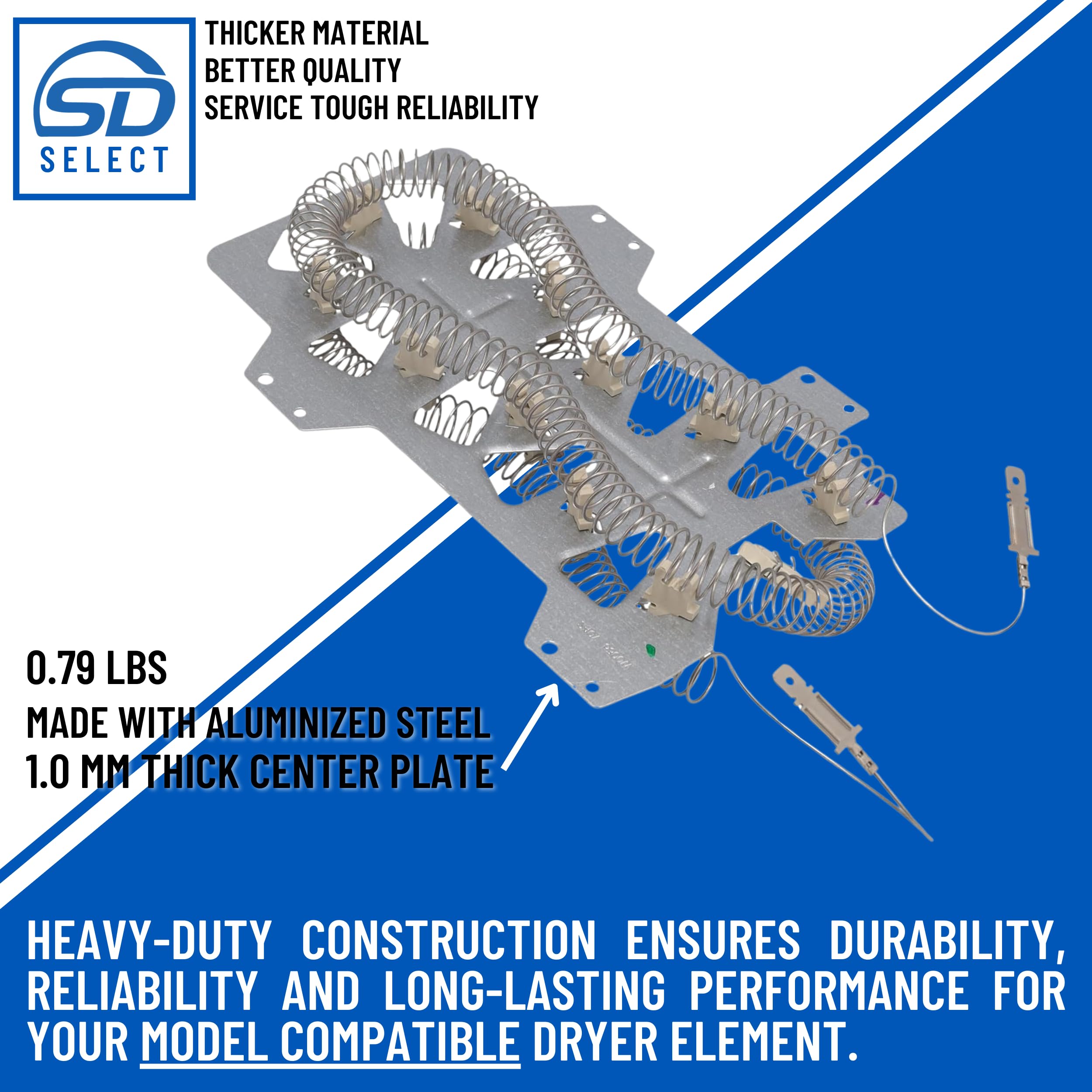Supplying Demand DC47-00019A SD SELECT Heavy Duty Dryer Heating Element - Replaces 2068550, PS4205218