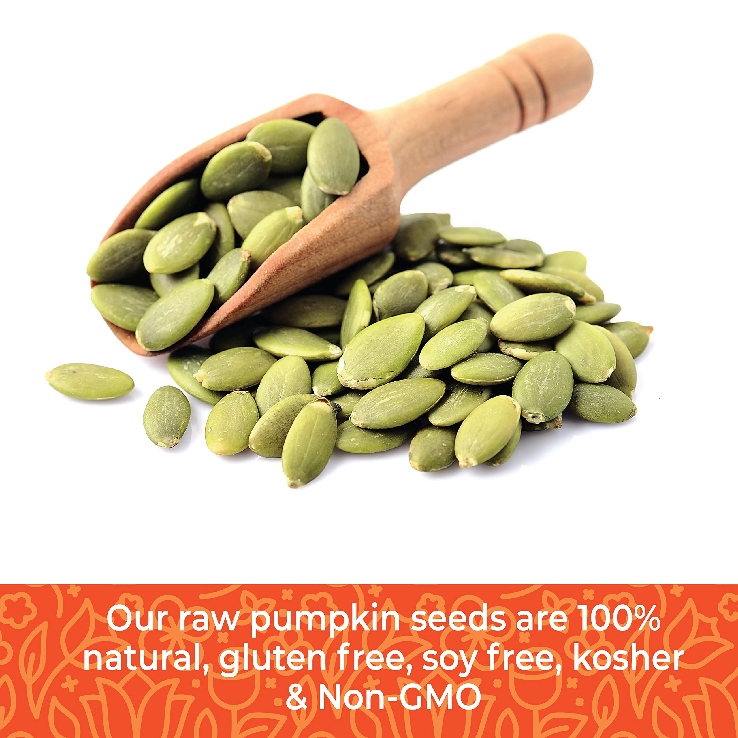 Herbaila Pumpkin Seeds Raw Unsalted, 2 lbs. Pepitas Raw Pumpkin Seeds Unsalted, Pumpkin Seed, Shelled Pumpkin Seeds, Unsalted. All Natural, Non-GMO, Shelled Raw Pepitas Pumpkin Seeds 32oz.