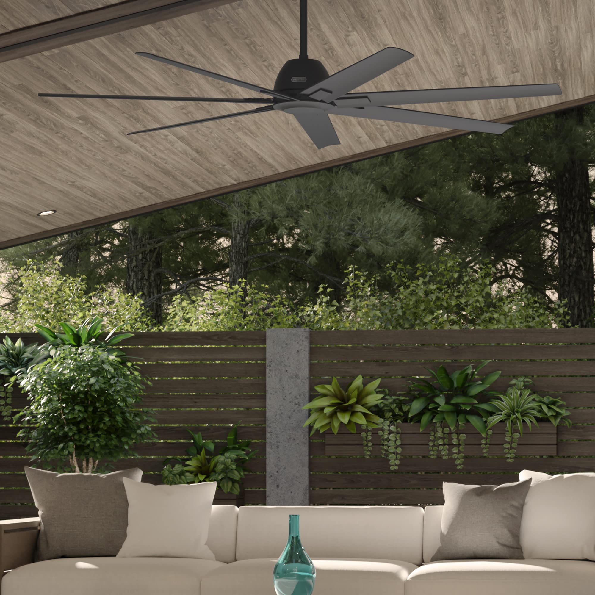 Hunter 51592 Downtown Ceiling Fan 72 inches Matte Black