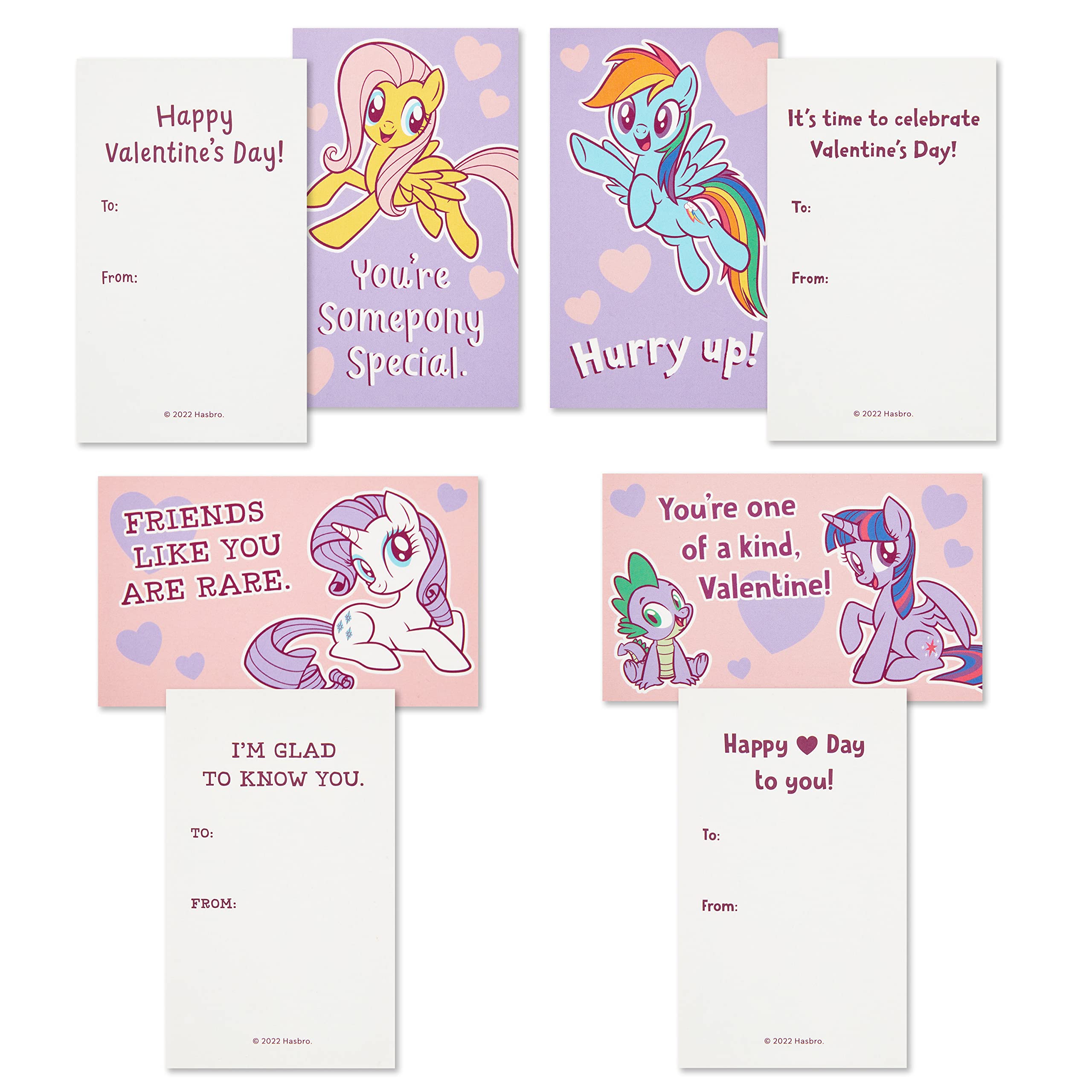 Hallmark My Little Pony Valentines Day Cards and Mailbox for Kids School Classroom Exchange (1 Box, 32 Valentine Cards, 35 Stickers, 1 Teacher Card)