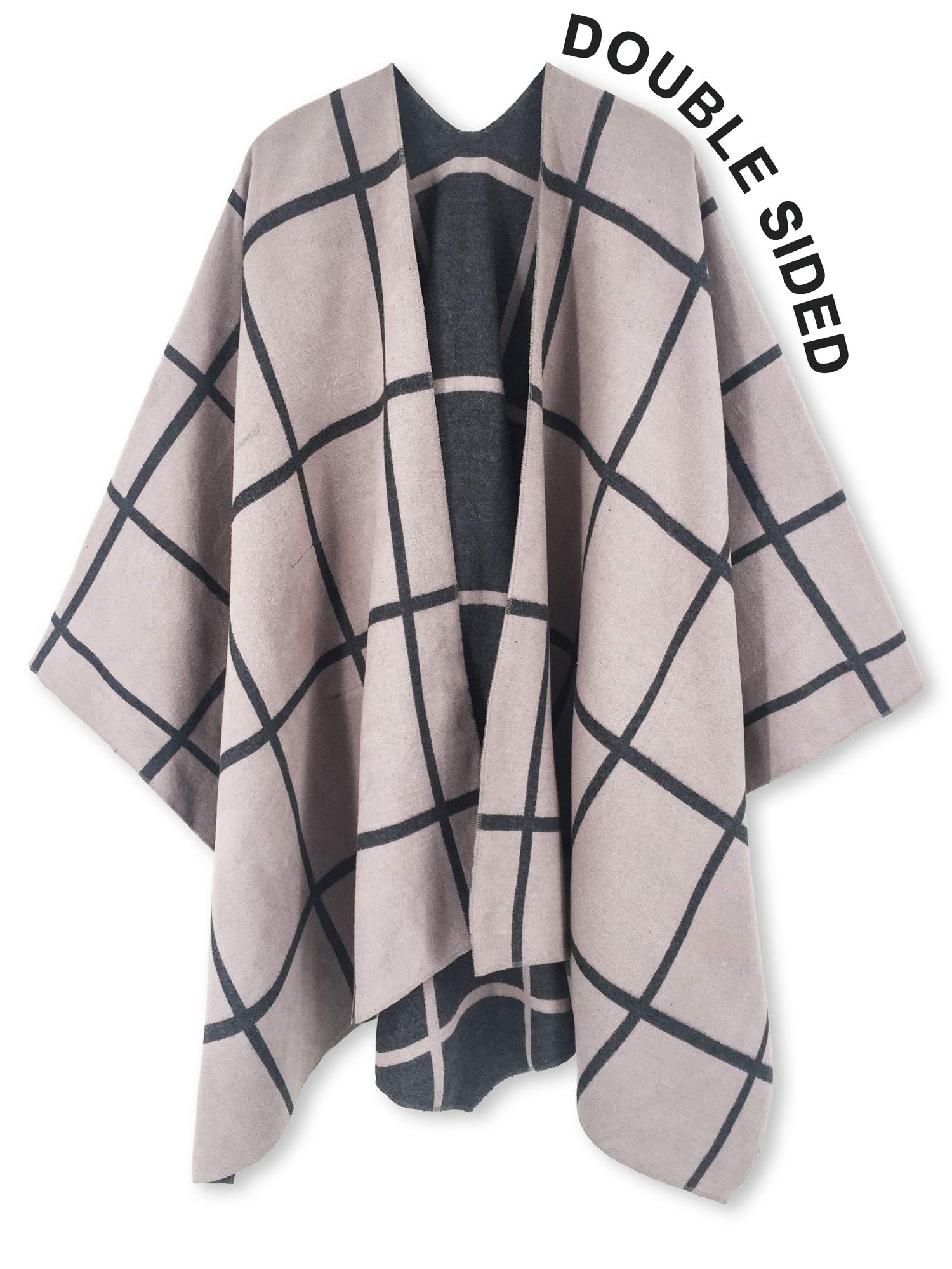 Women Poncho Shawl Cardigan Open Front Elegant Cape