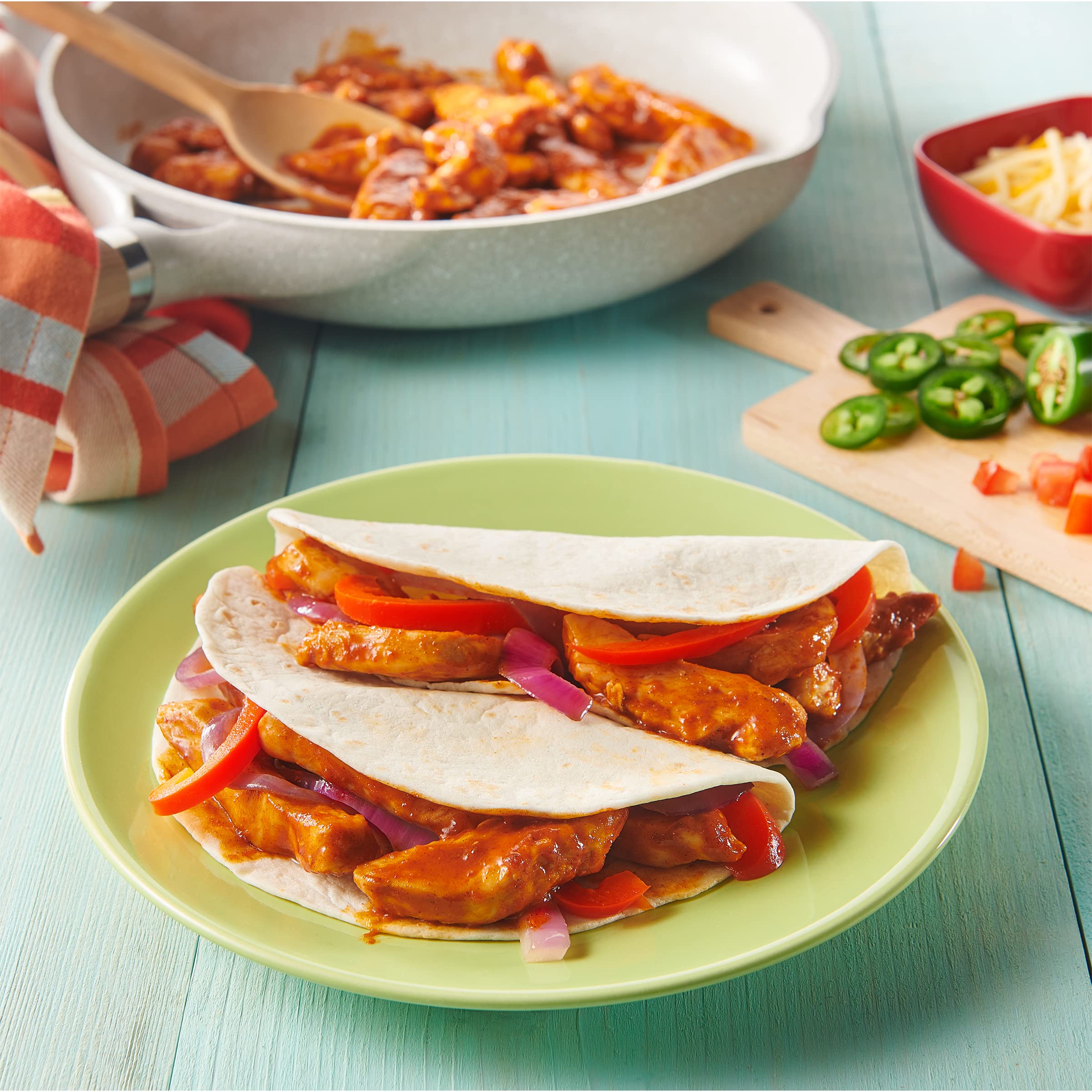 Old El Paso Flour Tortillas for Soft Tacos and Fajitas, Meal Prep, 10 Ct, 8.2 oz (Pack of 6)