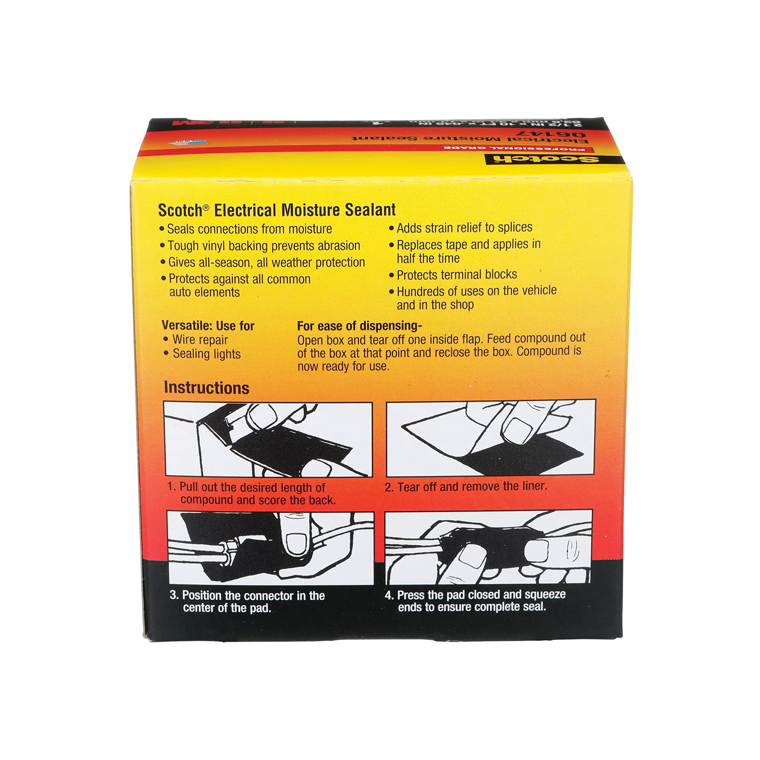 3M Scotch Electrical Moisture Sealant Roll 06147, 2-1/2 in x 10 ft, 1 roll/carton, Black