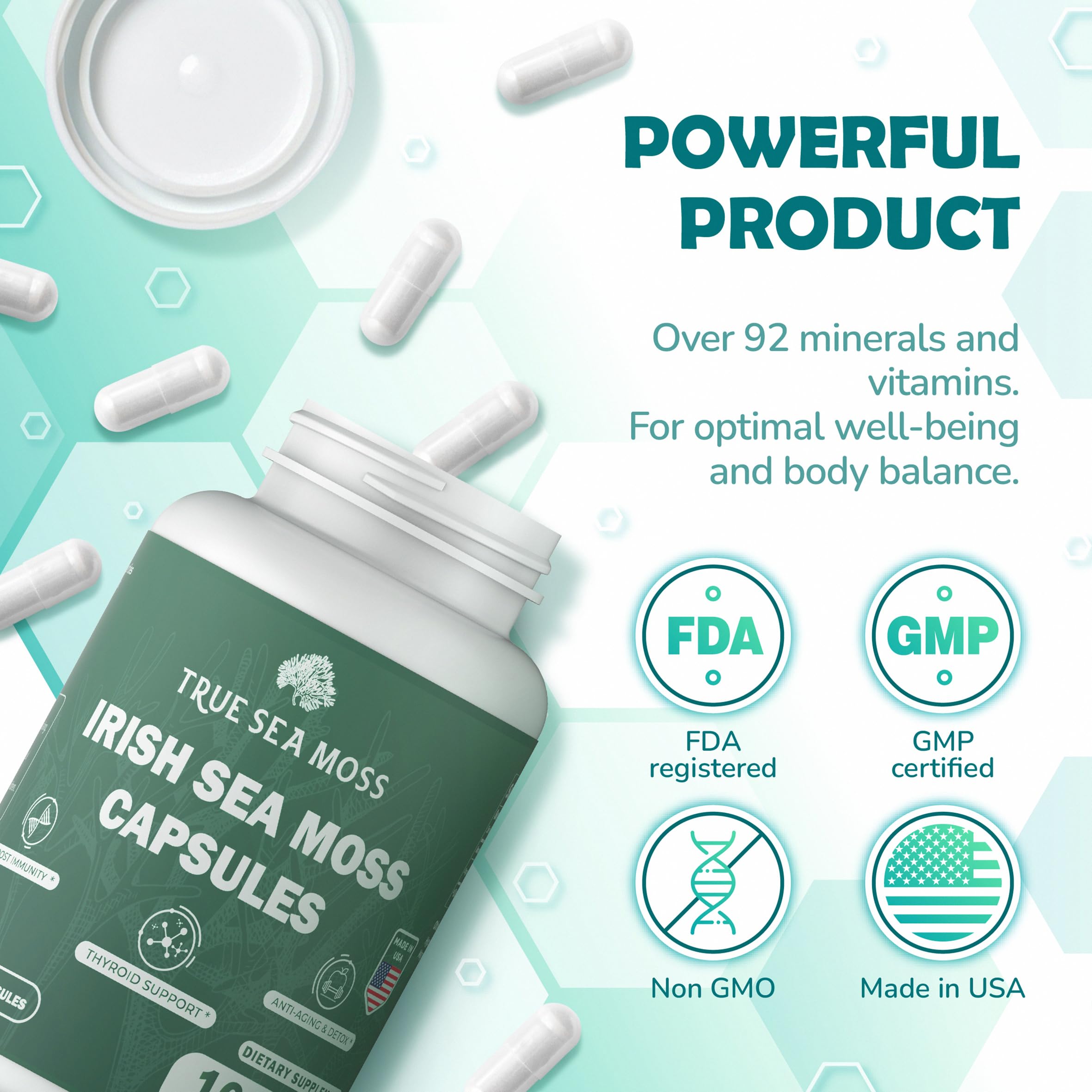 TrueSeaMoss Sea Moss Capsules & Sea Moss Gel