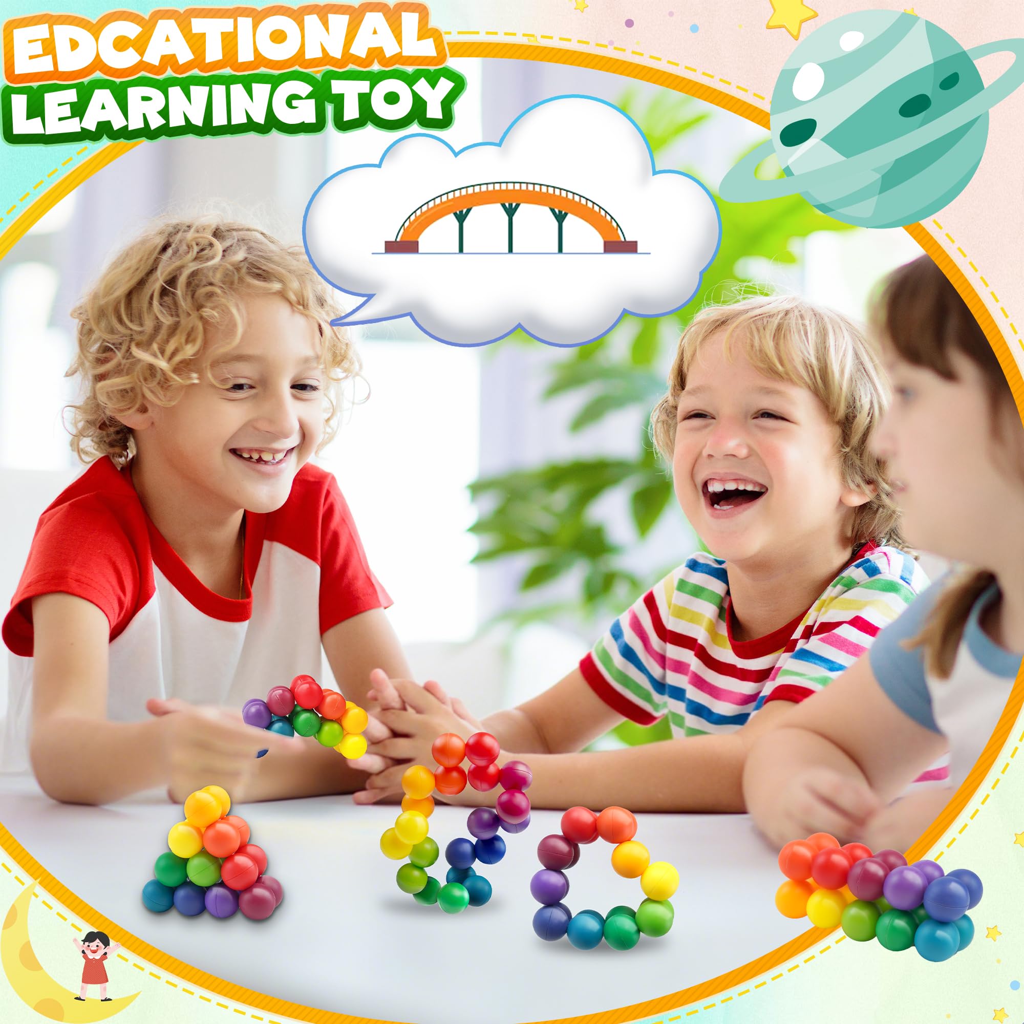 Sensory Autism Balls Toy for Toddler Kids, Easter Basket Stuffers gift chool Fidget Classroom Autistic Calm Down Treasure Box Airplane Travel For Age 3-5 5-7 3-4 4-8 Dementia Activities Valentines Day