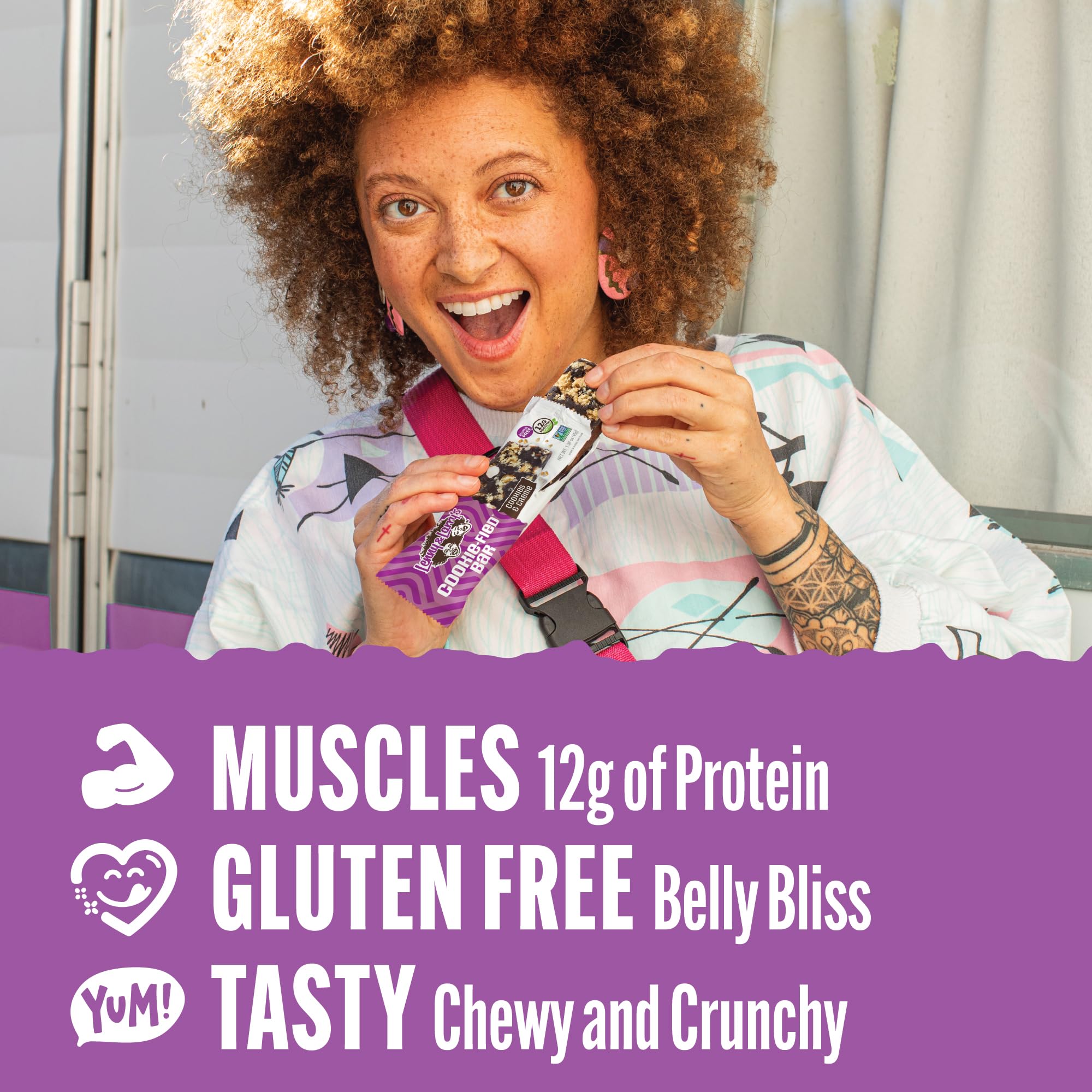 Lenny & Larry's Cookie-fied Bar, Cookies & Creme, 45g - Plant-Based Protein Bar, Vegan and Non-GMO (Pack of 9)