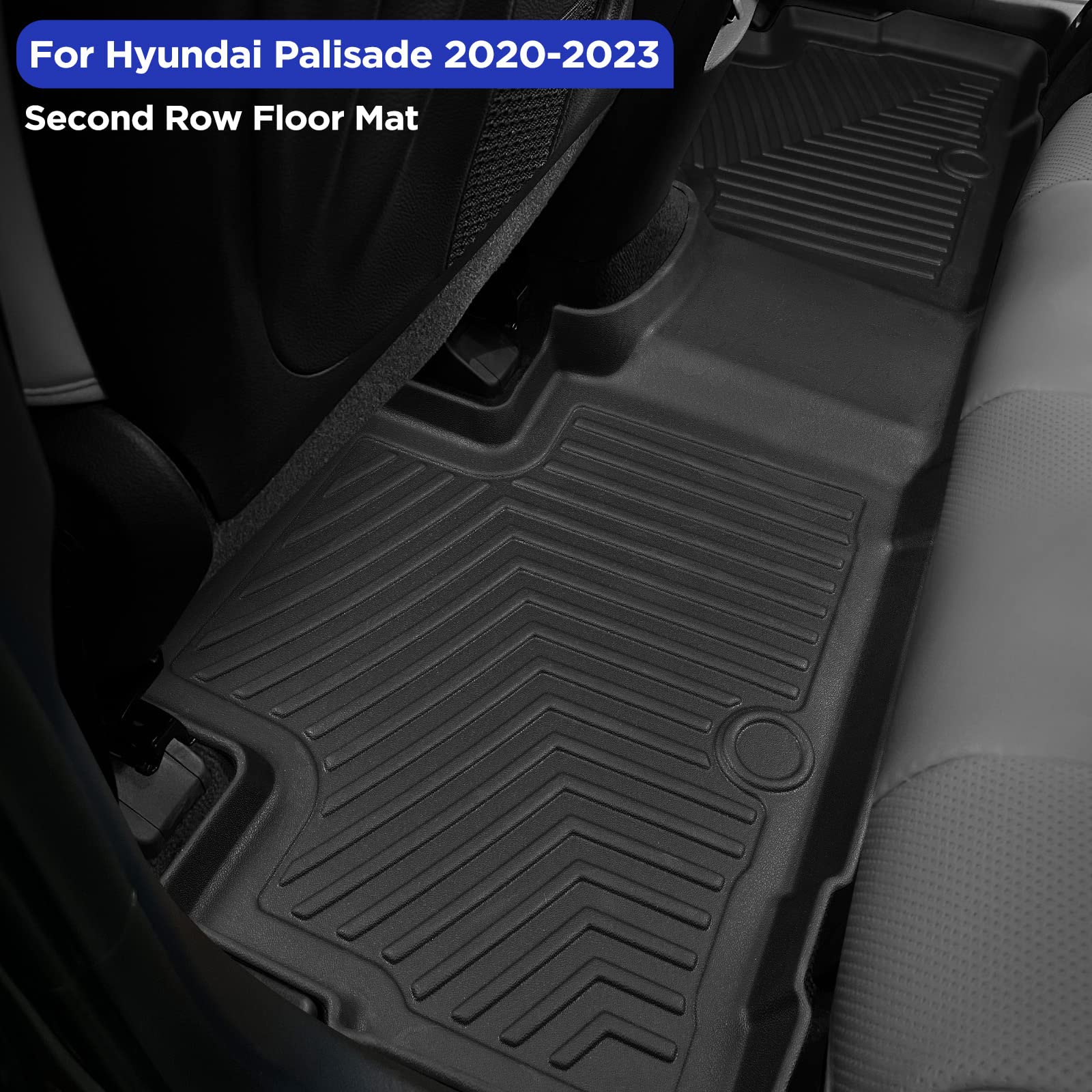 BAMACAR for Hyundai Palisade Floor Mats 2024 2023 2022 2021 2020(Bench Seat) All Weather Full Set for Hyundai Palisade Floor Mats 2024 2023 2022 2021 2020 Hyundai Palisade Accessories 2024 2023