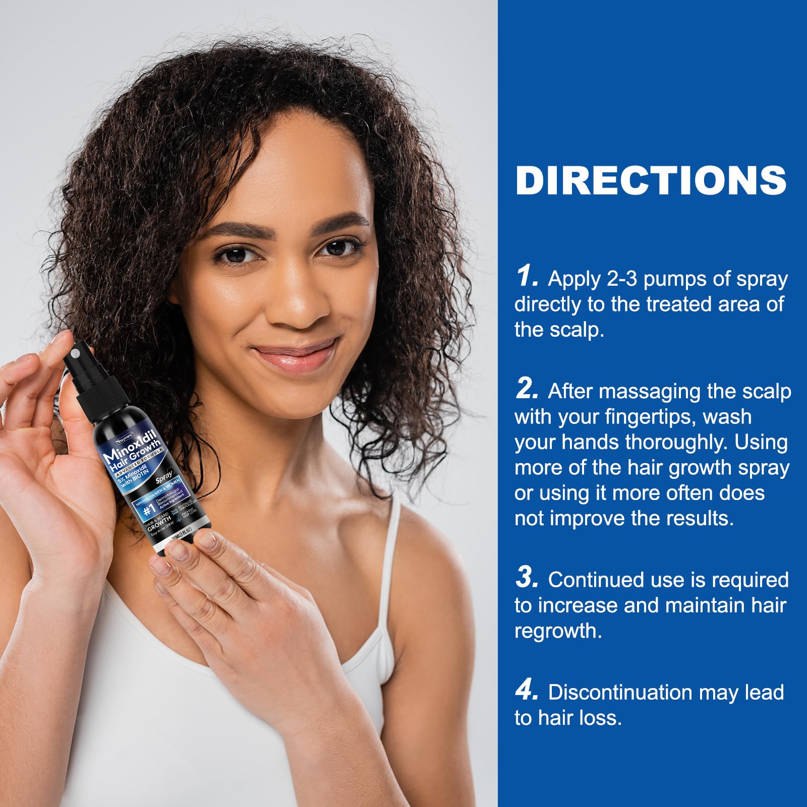 5% Minoxidil Spray 2PCS, Minoxidil for Women Hair Growth, Minoxidil for Men Hair and Beard, Minoxidil Spray for Men and Women.