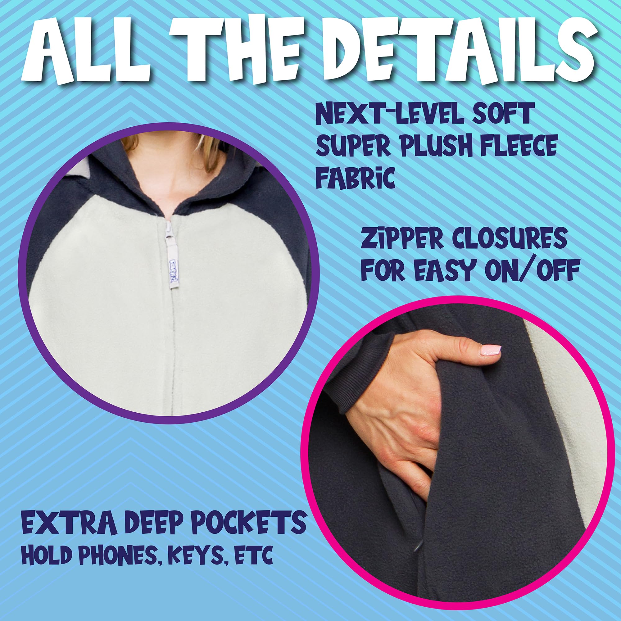 Funziez! Adult Onesie Halloween Costume - Animal and Sea Creature - Plush One Piece Cosplay Suit for Adults, Men and Women