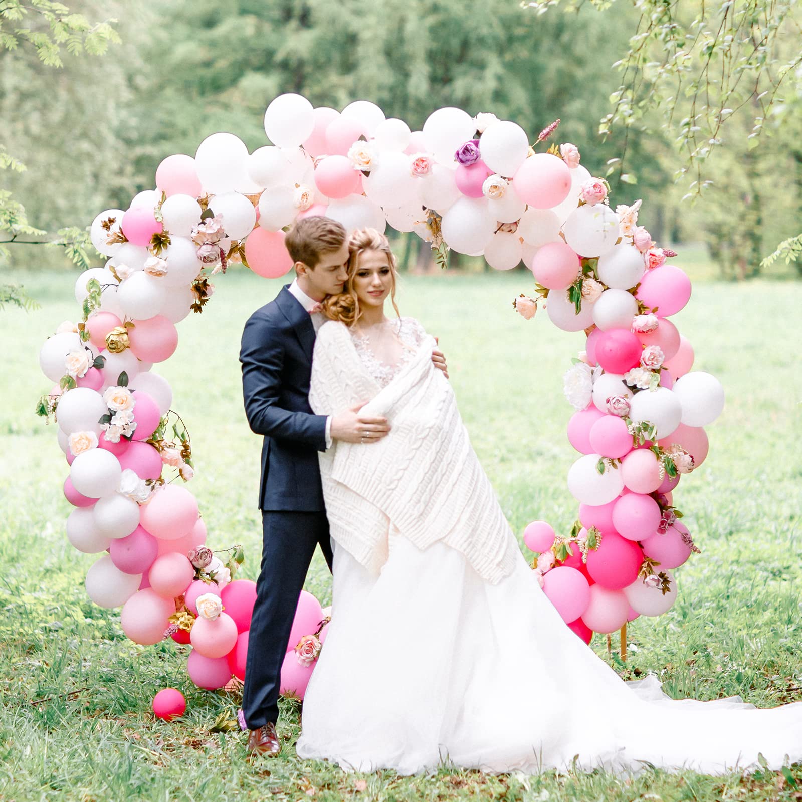 RUBFAC 129pcs White Balloons Different Sizes 18 12 10 5 Inch for Garland Arch,Party Latex Balloons for Birthday Party Wedding Anniversary Baby Shower Party Decoration