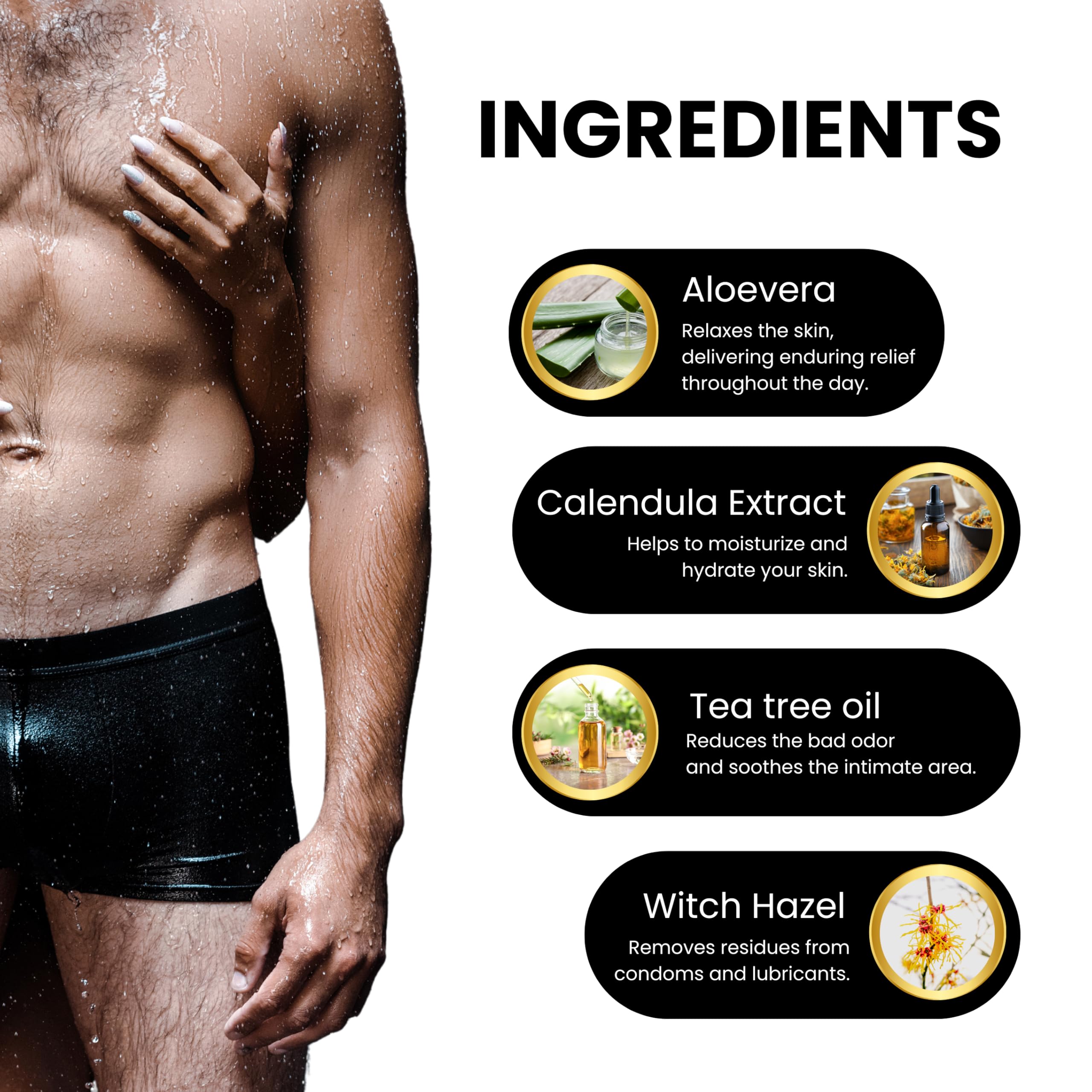 Skin Elements Men's Intimate Wash JUMBO Pack | with Refill | For 180 Days | 14.2 fl. oz | pH Balanced Hygiene Foaming Wash | Prevents Bad Odor | with Tea Tree Oil | Genital Wash | Super Saver Pack |