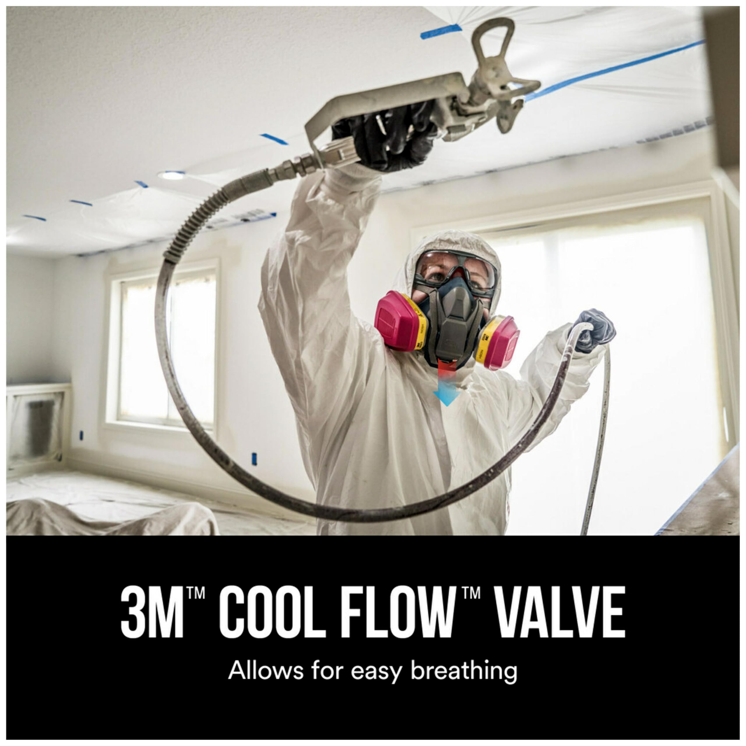 3M - 65023QLHA1-C Pro MultiPurpose Respirator with Quick Latch, Medium