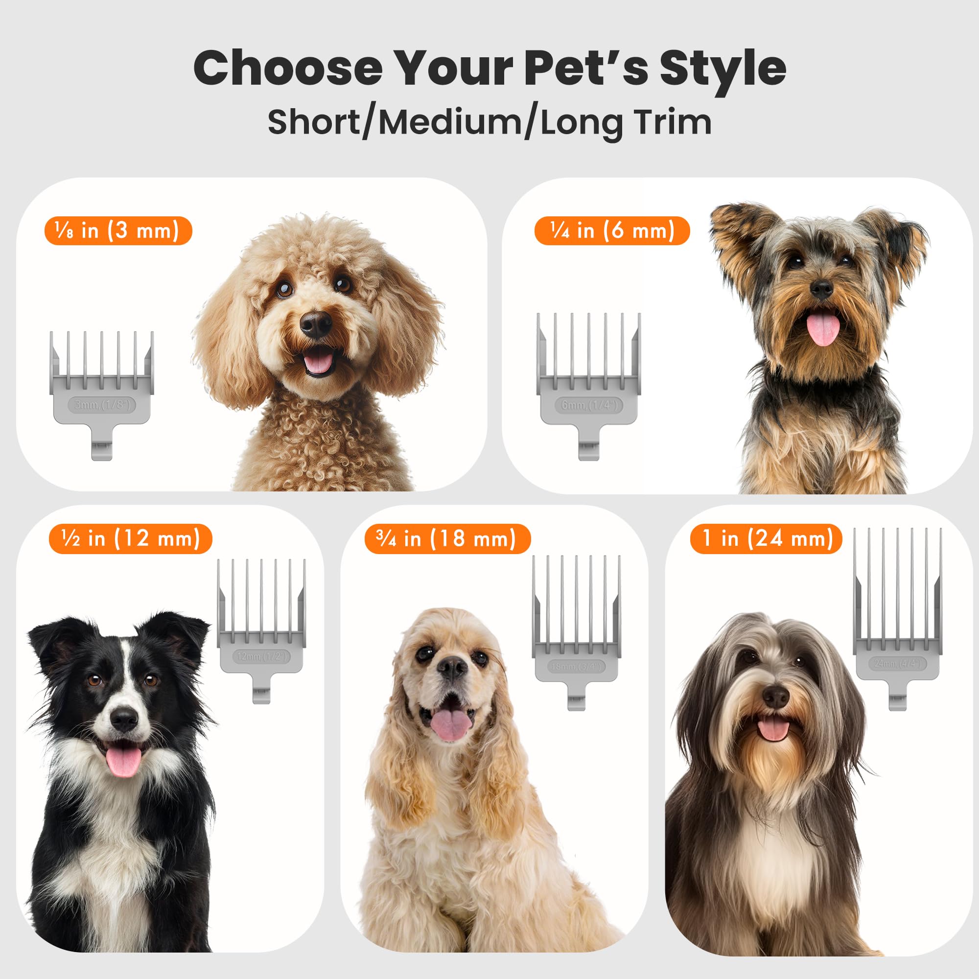 Neakasa P1 Pro Dog Grooming Vacuum Kit, 6-in-1 Pet Hair Grooming with Clippers and Vacuum, 9000Pa Suction, Low Noise, 1L Dust Cup for Home Shedding & Trimming