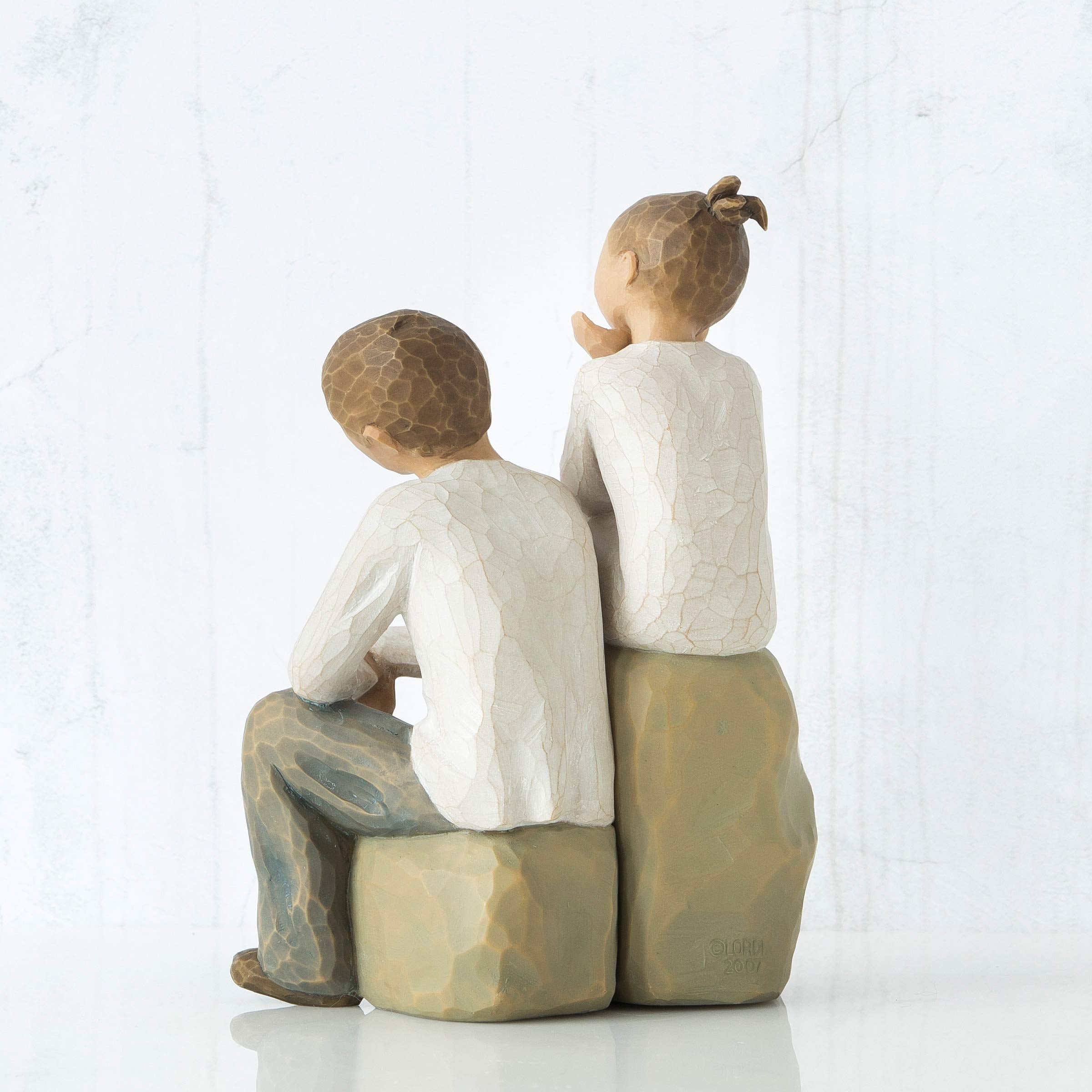 Willow Tree Brother and Sister, by My Side, A Gift to Reflect Friendship Between Siblings, Sculpted Hand-Painted Figure